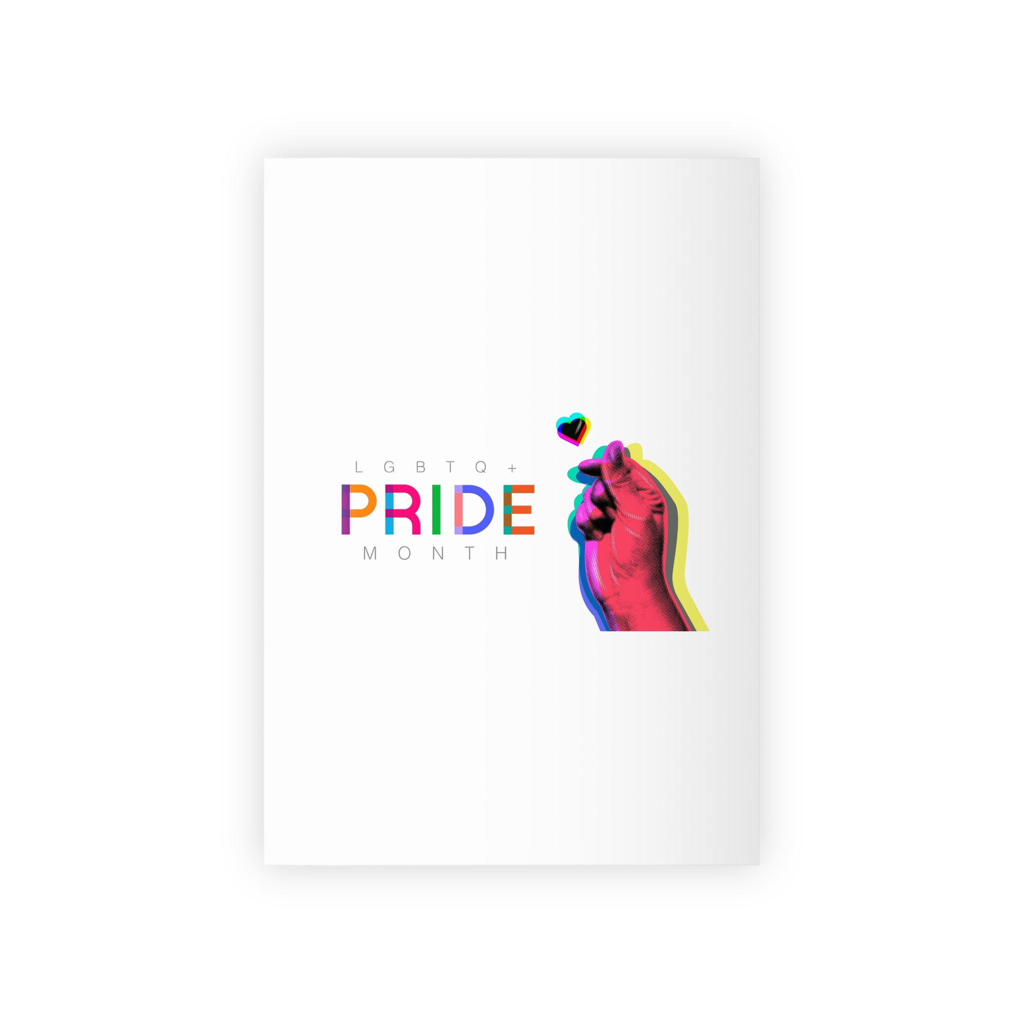 Pride Month Lgbtq Banner Gay Pride Month Rainbow Color Flat Design Hand Together Love Sign Typography Gift Wrapping Paper Rolls 1pc