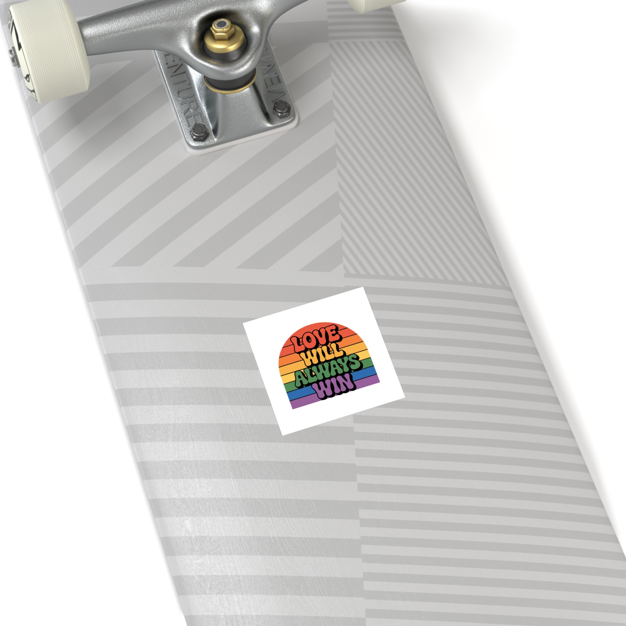 Love Will Always Win Pride Celebration Laminate Stickers Square - Image 12