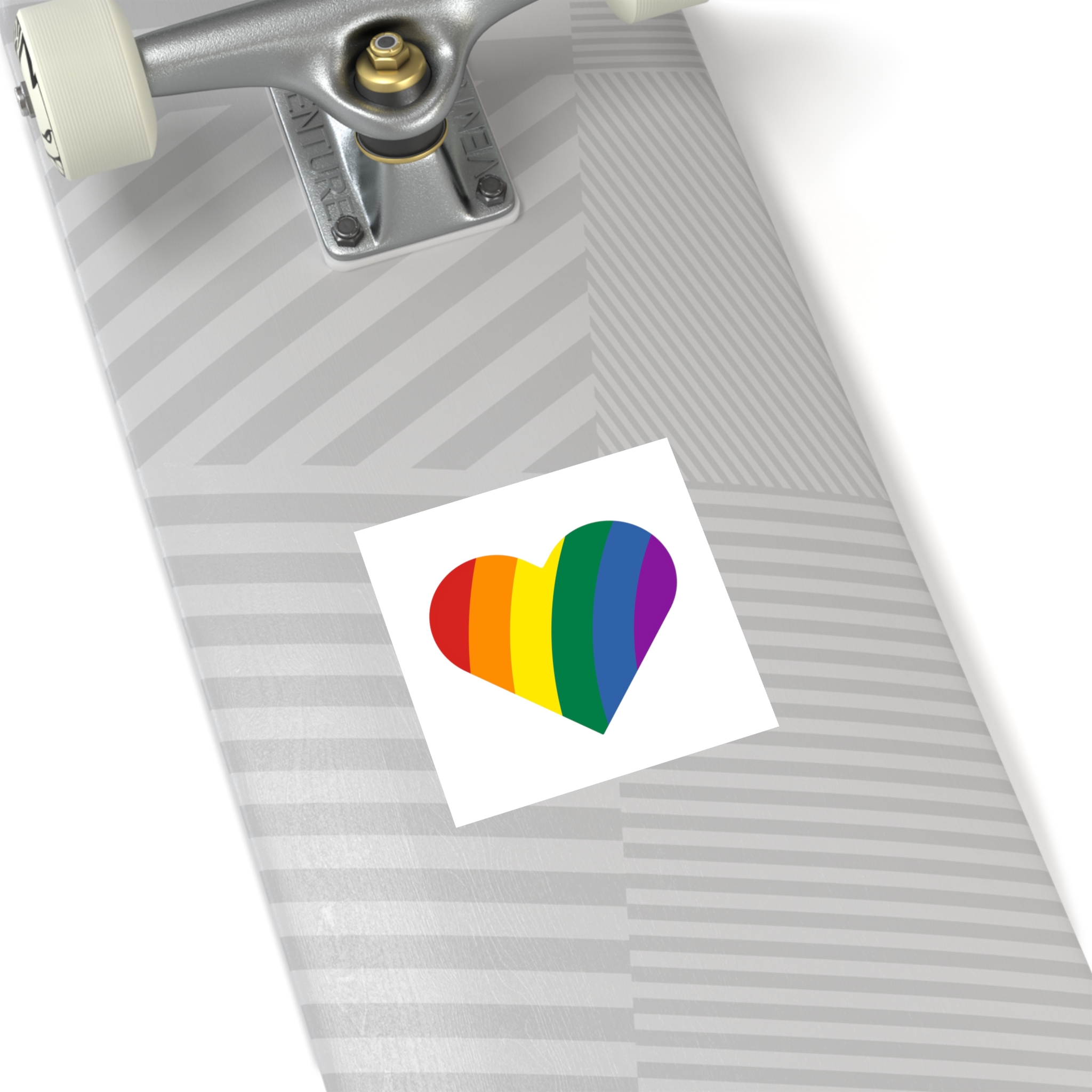 Minimalist Pride Heart Filled With Rainbow Colors Laminate Stickers Square - Image 20