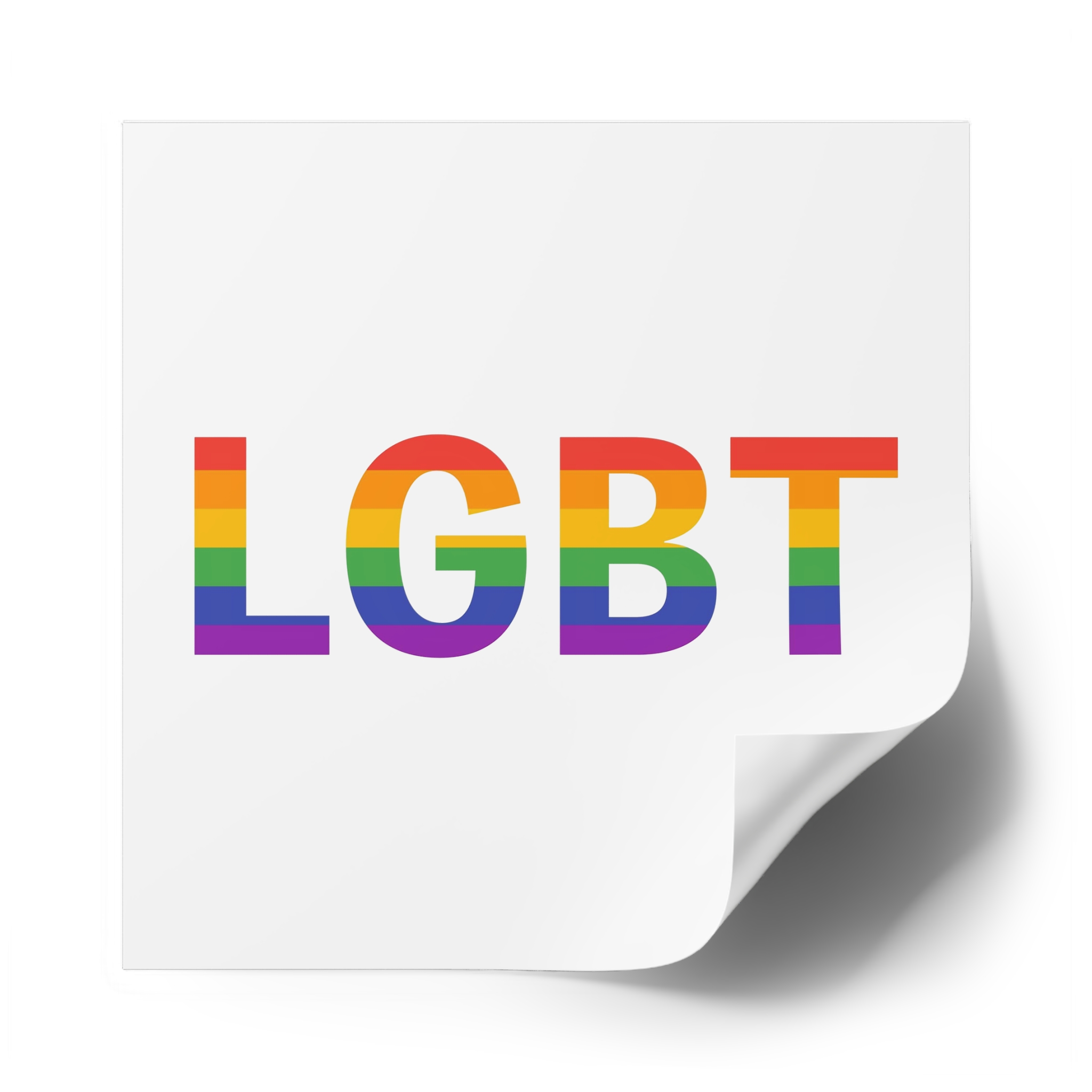 Lgbt Rainbow Colors Lgbt Logo Laminate Stickers Square - Image 50