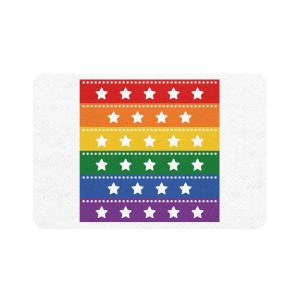 Lgbt Pride Month June Lesbian Gay Bisexual Transgender Lgbtq Flag Rainbow Vector(4) Pet Food Mat 12x18