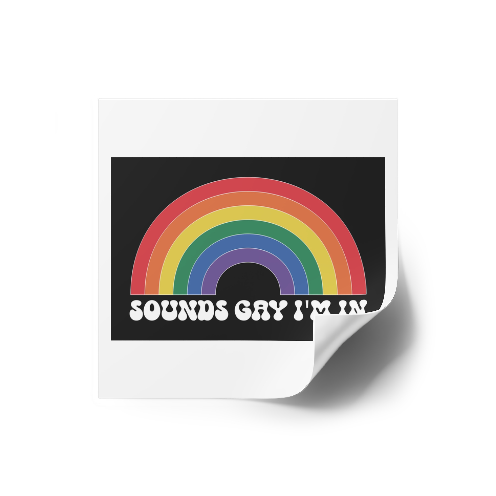 Pride Lgbtq Gay Typography Vector Tshirt Design(7) Laminate Stickers Square - Image 2