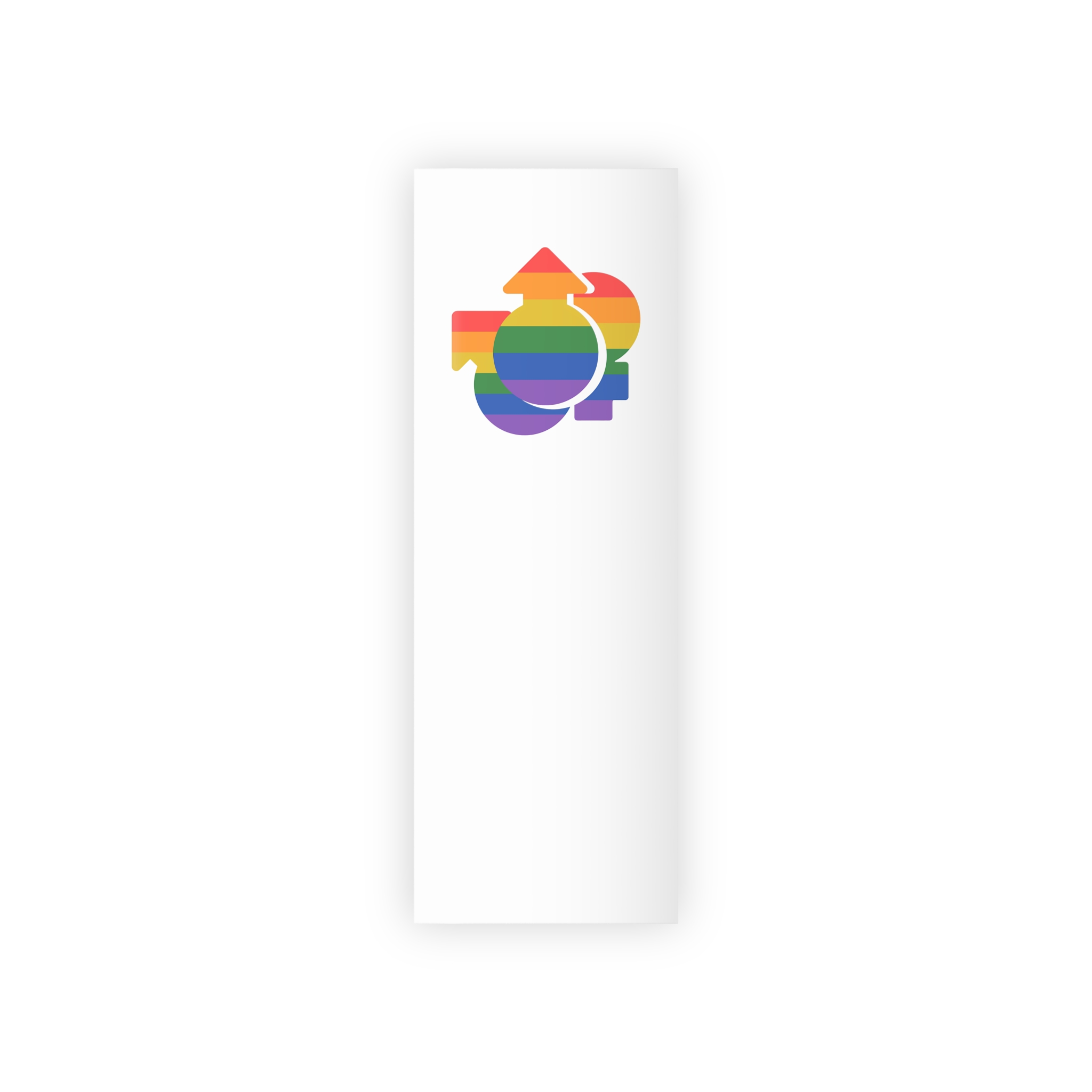 Lgbt Icon Isolated Black Background Lgbt Community Human Rights Concept Vector Flat Illustration Poster Card Banner Gift Wrapping Paper Rolls 1pc - Image 5