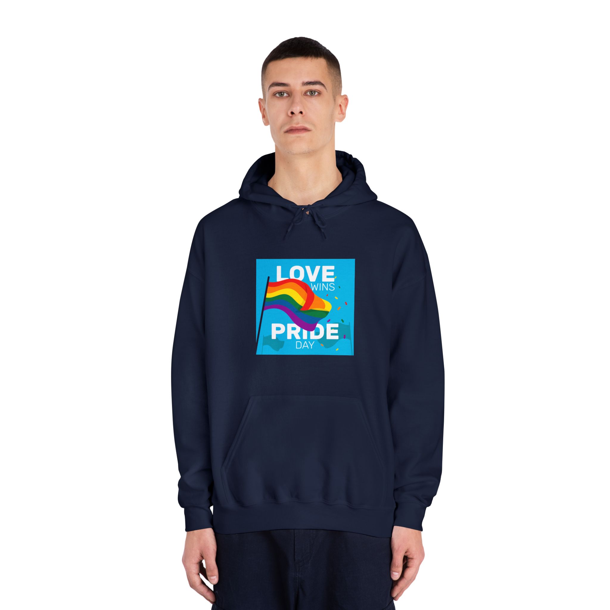 Pride Day Event With Rainbow Flag Unisex Dryblend Hooded Sweatshirt - Image 31
