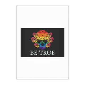 Skull Pride Rainbow Vintage Vector Premium T Shirt(1) Gift Wrapping Paper Sheets 1pc