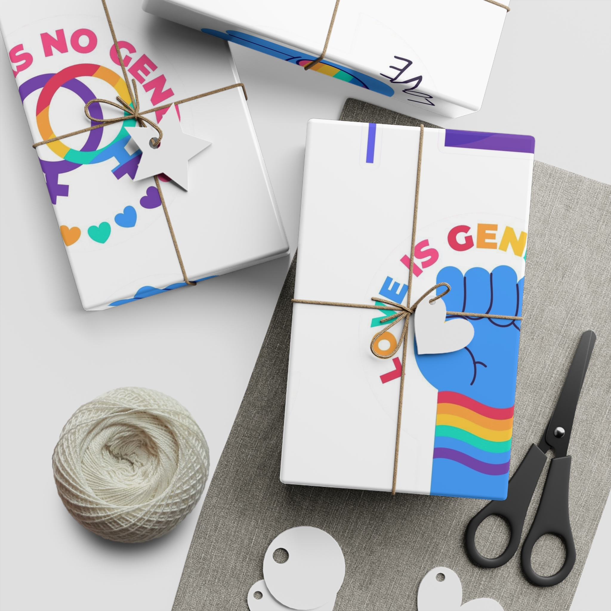 Flat Labels Collection Pride Month Celebration(1) Gift Wrapping Paper Sheets 1pc - Image 2