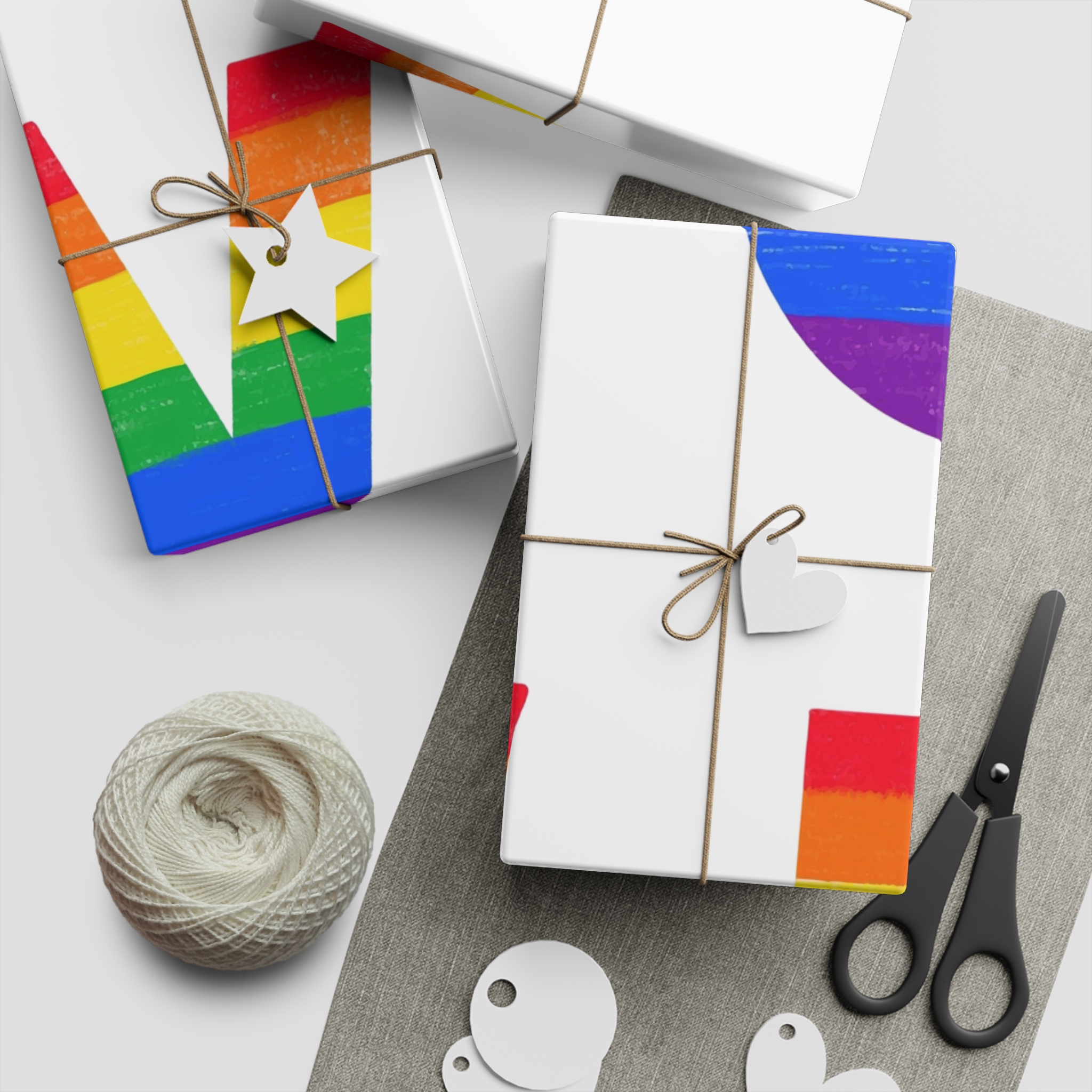 Letters Love Colored Rainbow Lgbtq Gay Pride Flag Colors Vector Lettering Lgbt History Month Pencil Crayon Textured Isolated Love Is Love Concept Gift Wrapping Paper Sheets 1pc - Image 5