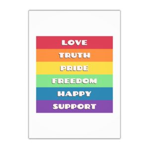 Rainbow Text Gift Wrapping Paper Sheets 1pc