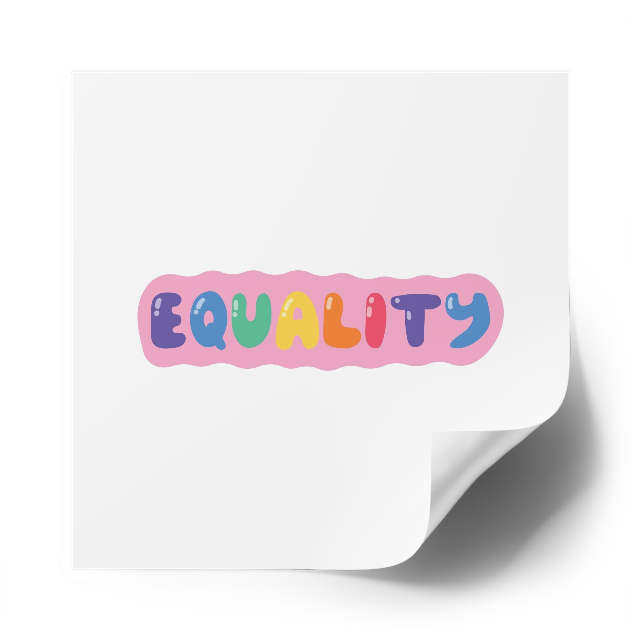 Lgbt Sticker Pack White Background Lgbtq Set Symbol Lgbt Pride Community Rainbow Elements Vector Hand Draw Illustration Hand Drawn Lettering(1) Laminate Stickers Square - Image 50