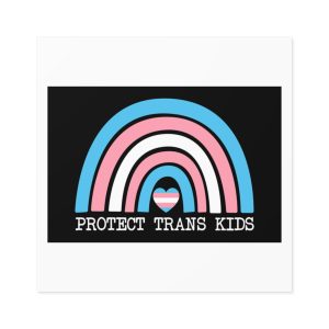 Poster That Says Protection Boys Their Kids Laminate Stickers Square