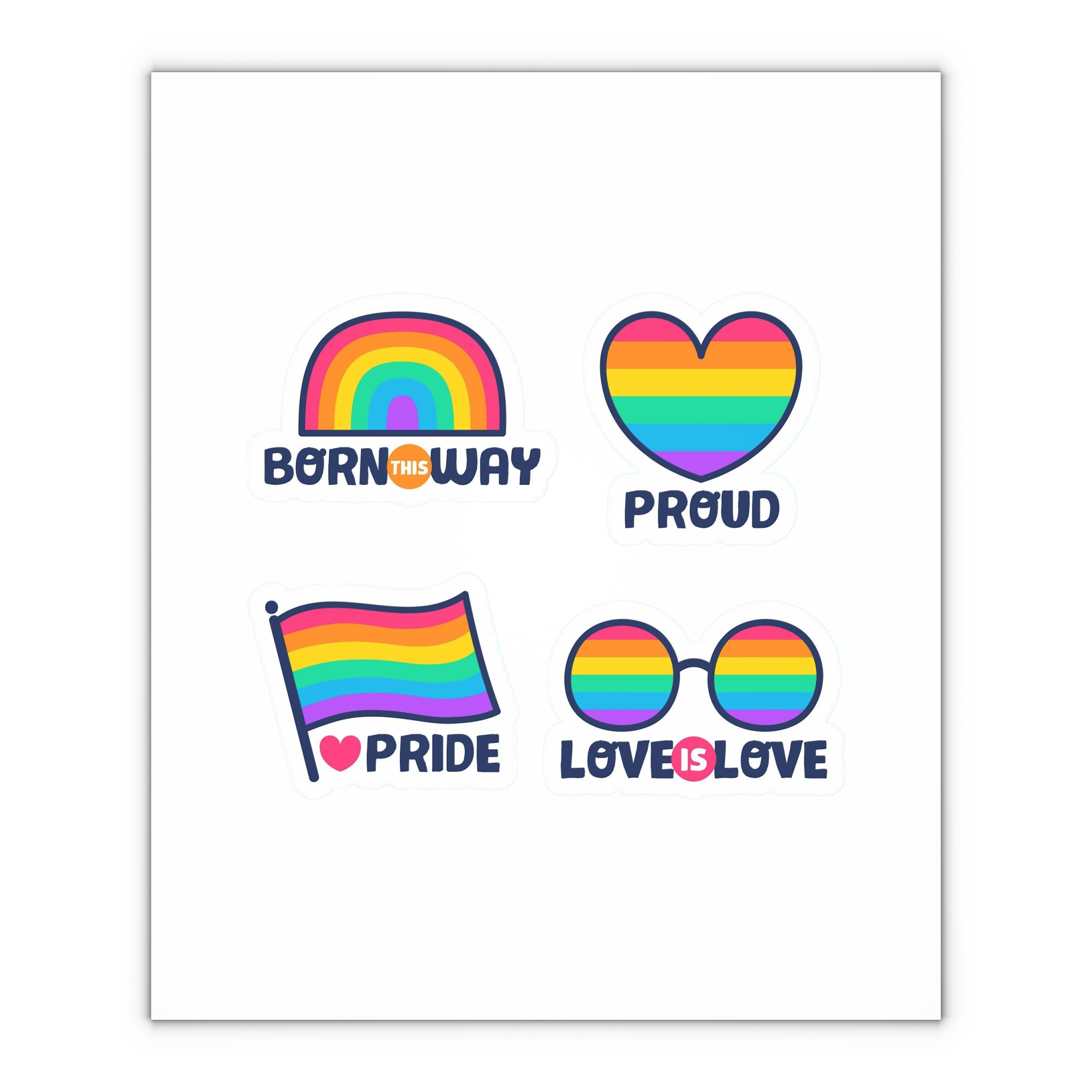 Pride Day Lables Collection Gift Wrapping Paper Sheets 1pc - Image 4