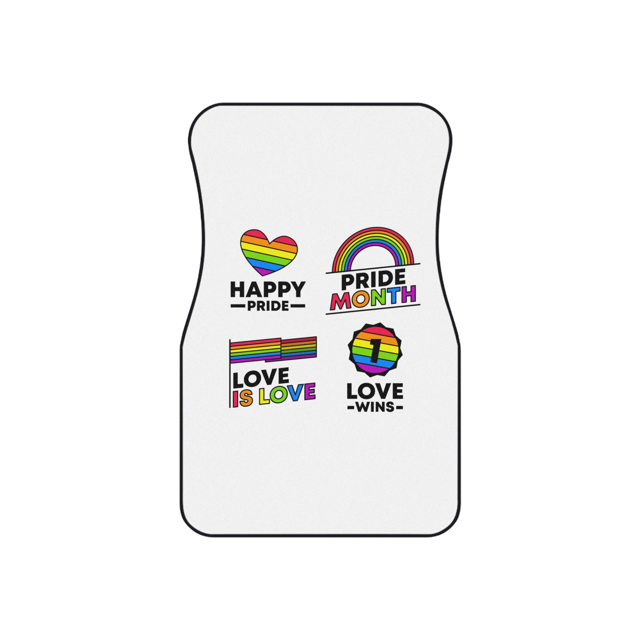 Pride Day Label Collection Car Mats Set Of 4 - Image 2