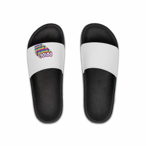 Pride Text Lettering Pride Month Celebration Poster Mens Slide Sandals