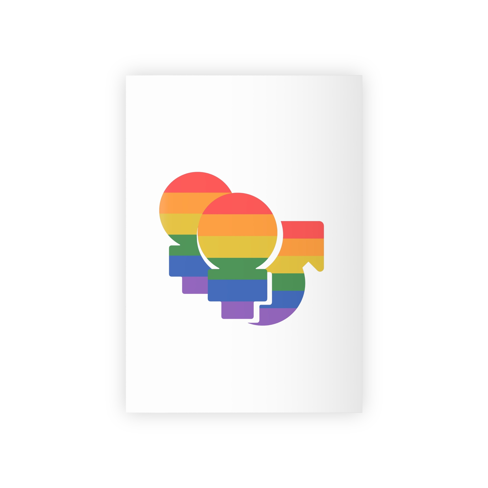 Lgbt Icon Isolated Black Background Diversity Human Right Concept Lgbt Community Vector Flat Illustration Poster Card Banner Gift Wrapping Paper Rolls 1pc