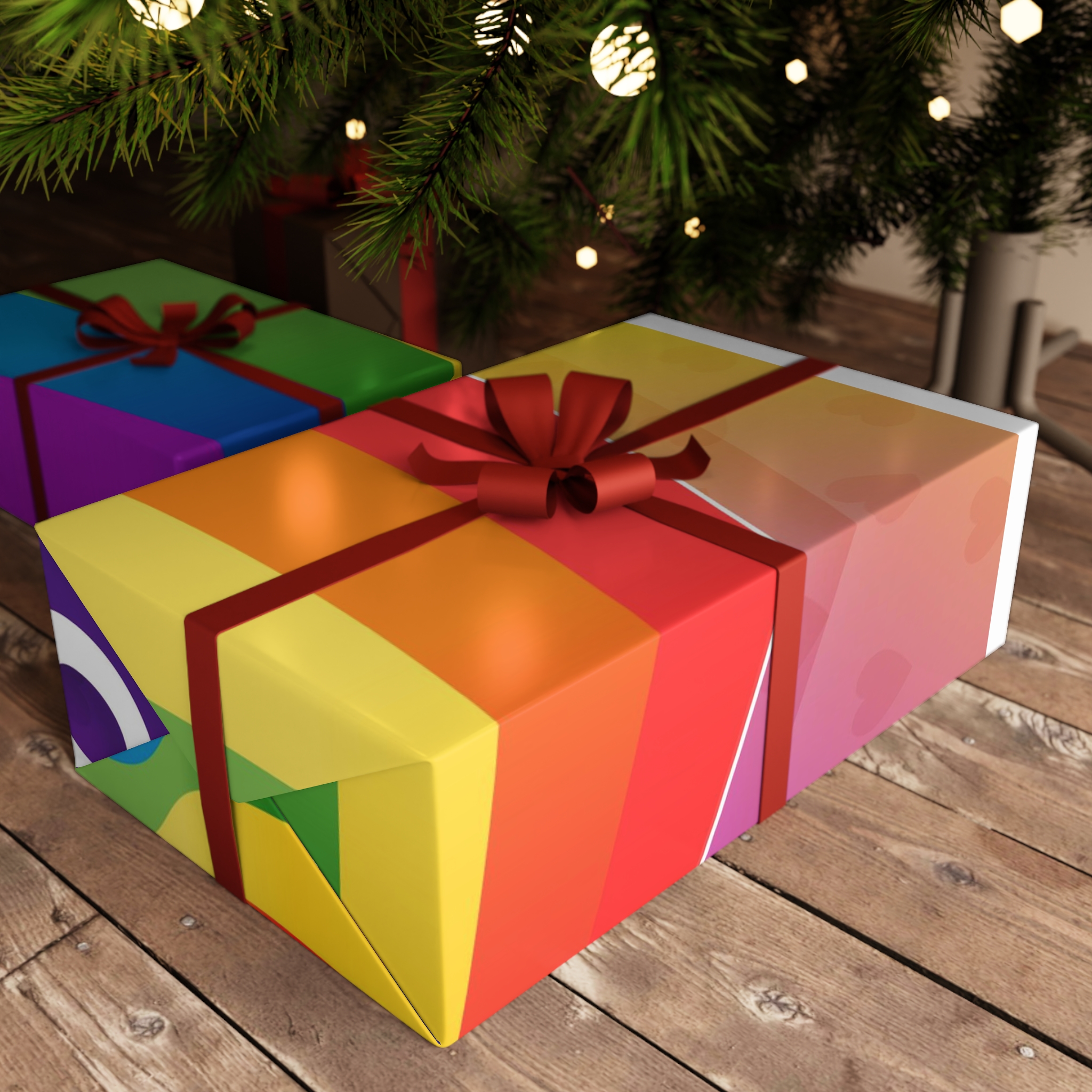 Colorful Pride Day Flag Concept Gift Wrapping Paper Sheets 1pc - Image 6