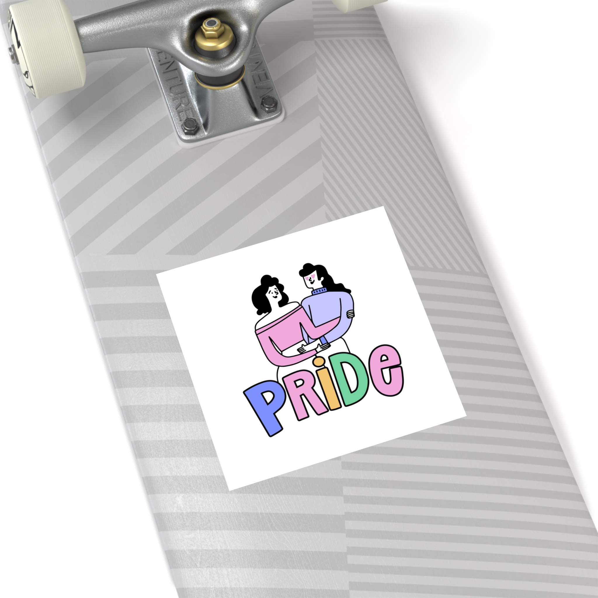 Pride Day Lettering Laminate Stickers Square - Image 44