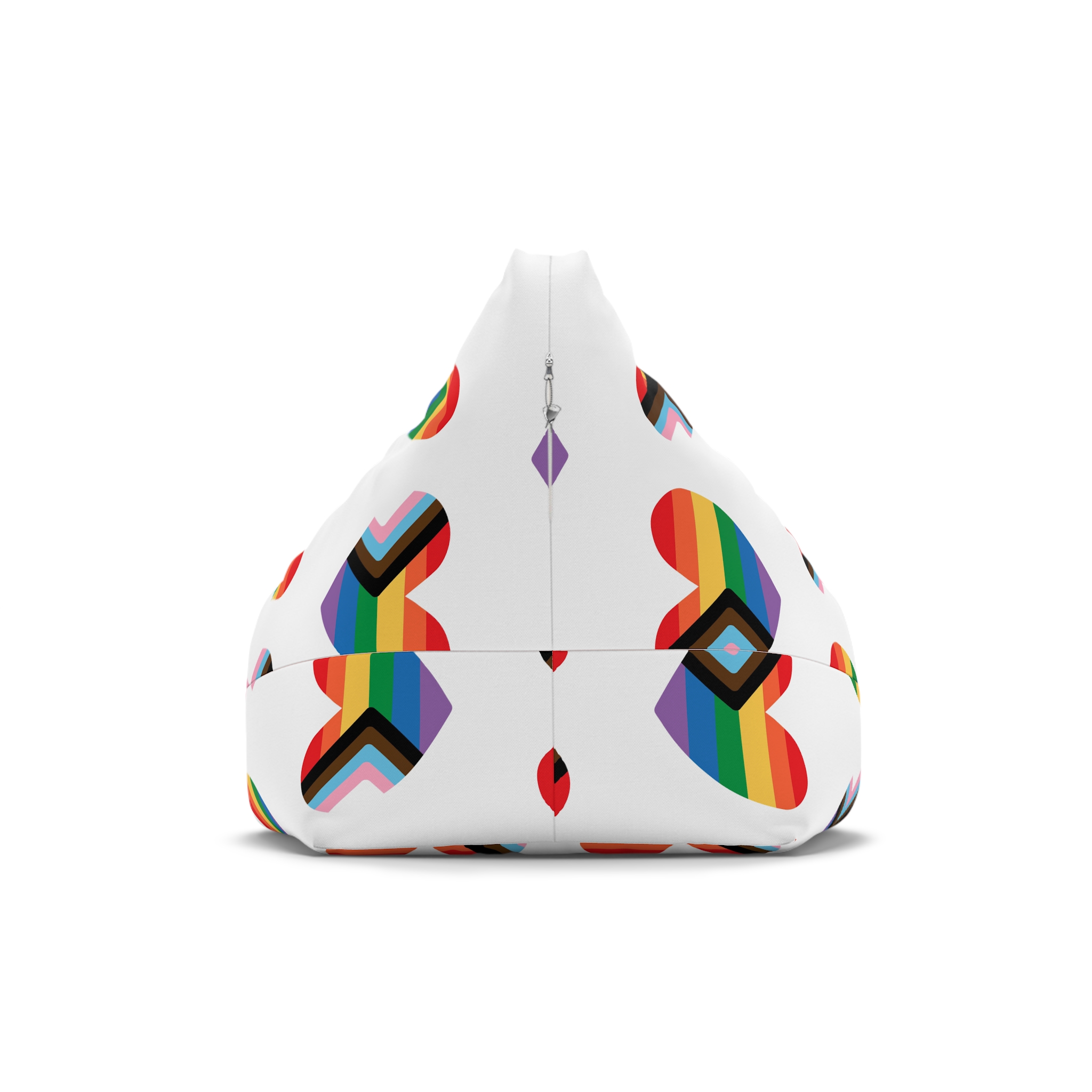 Vector Lgbt Lgbtqia New Flag Rainbow Heart(1) Bean Bag Chair Cover - Image 2