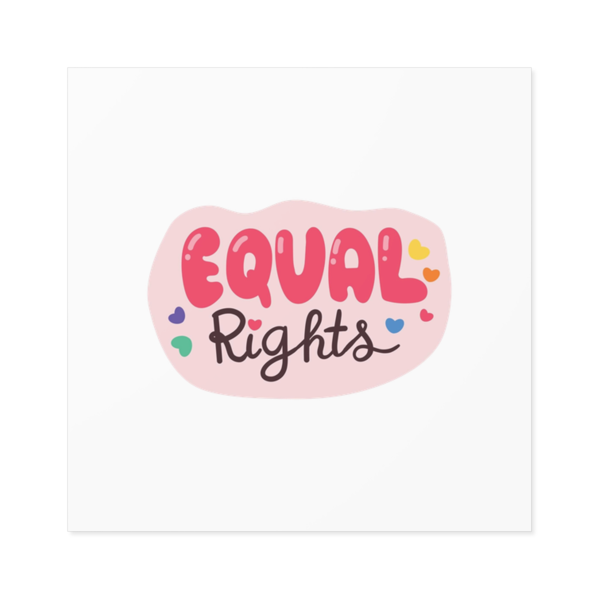 Lgbt Sticker Pack White Background Lgbtq Set Symbol Lgbt Pride Community Rainbow Elements Vector Hand Draw Illustration Hand Drawn Lettering (1) Laminate Stickers Square - Image 9