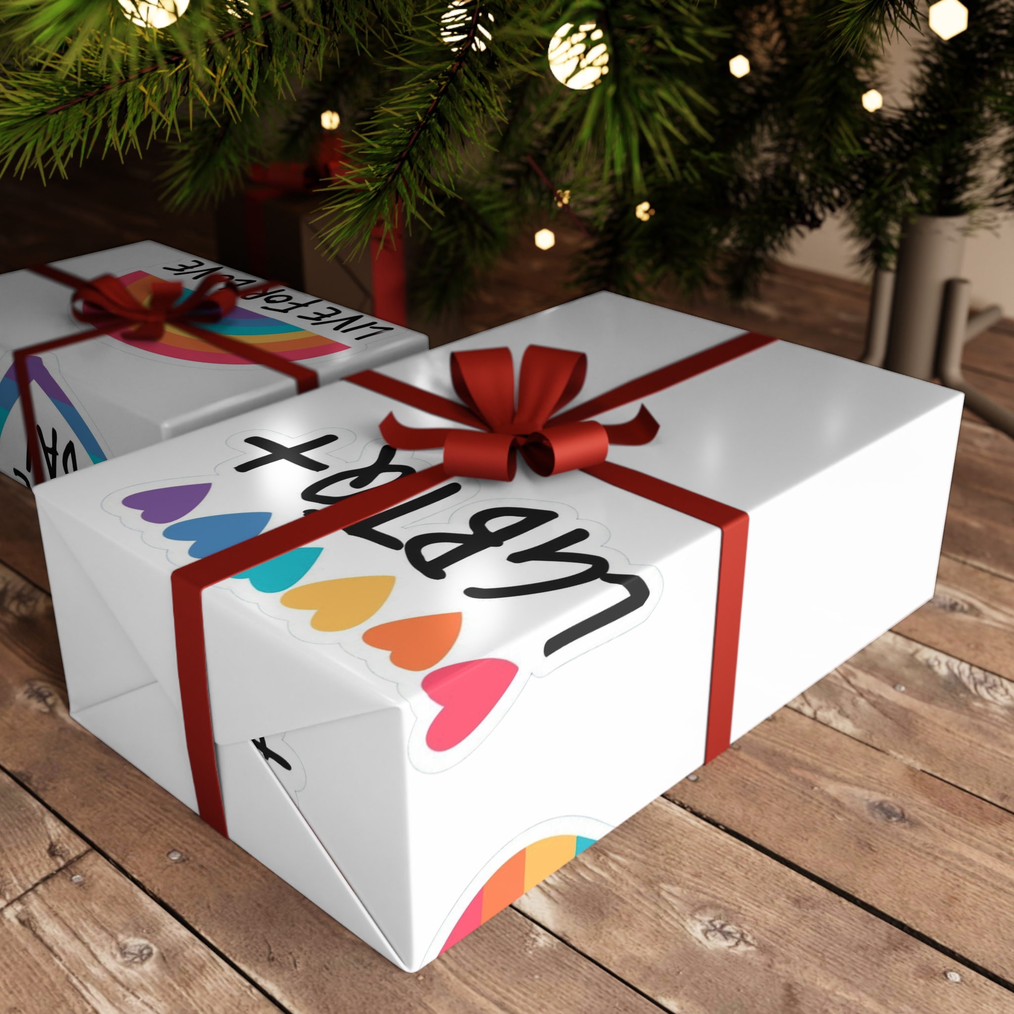 Pride Day Label Set Gift Wrapping Paper Sheets 1pc - Image 3