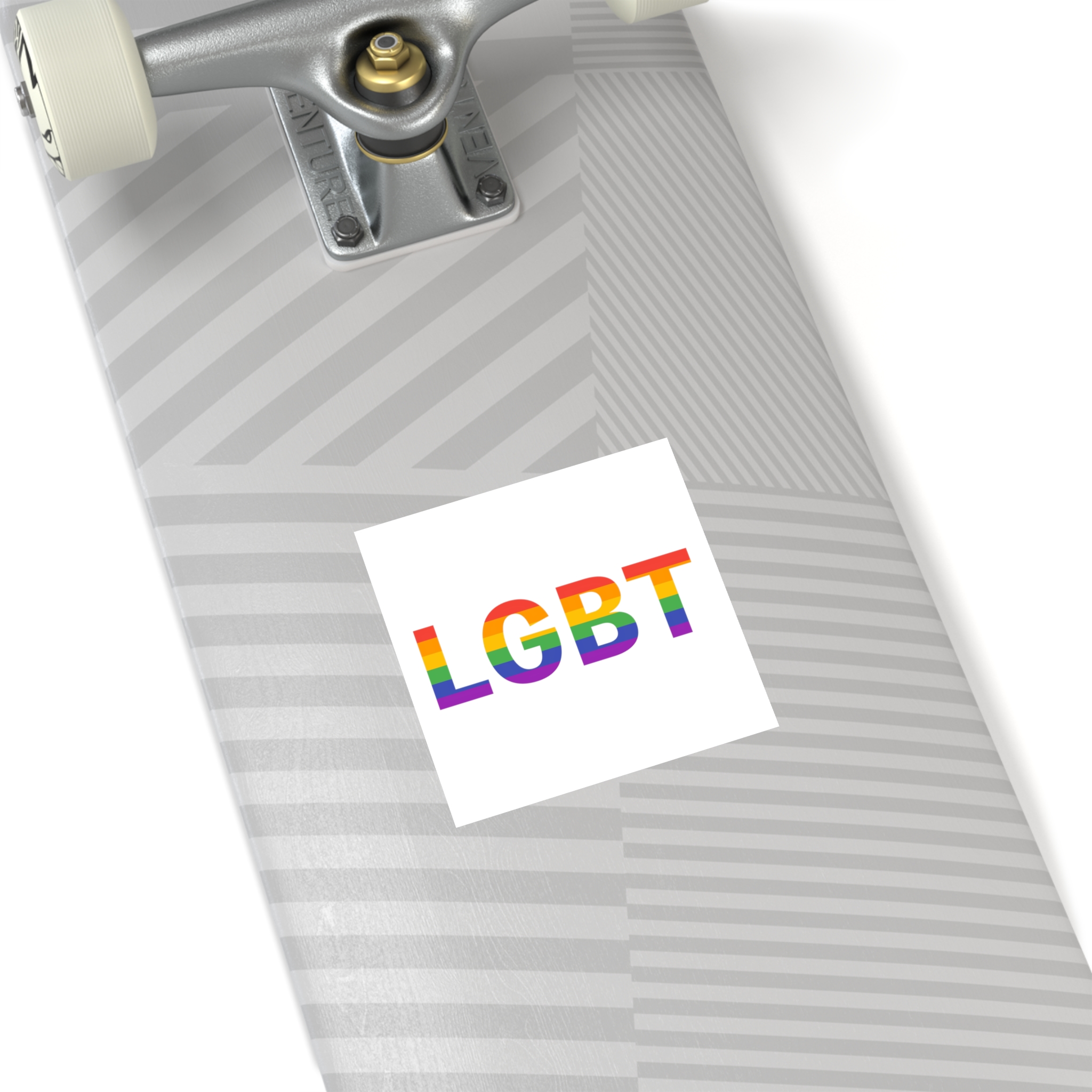 Lgbt Rainbow Colors Lgbt Logo Laminate Stickers Square - Image 24