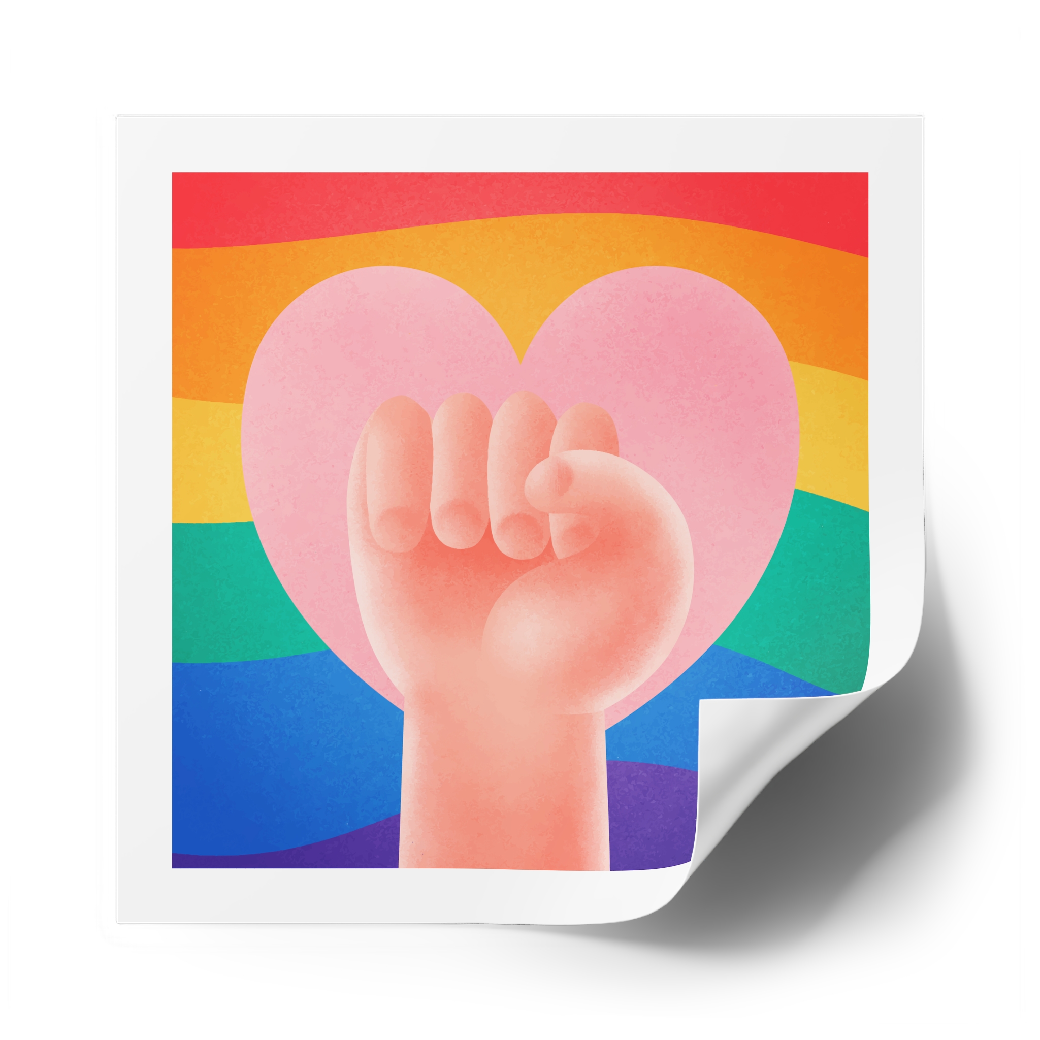 Pride Day Concept 2 Laminate Stickers Square - Image 50