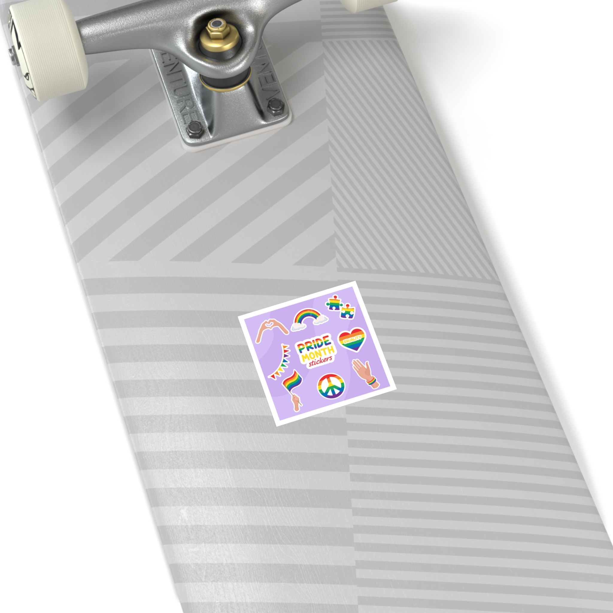 Pride Month Cute Stickers Lgbtq Rainbow Flag Flat Illustrations Laminate Stickers Square - Image 4