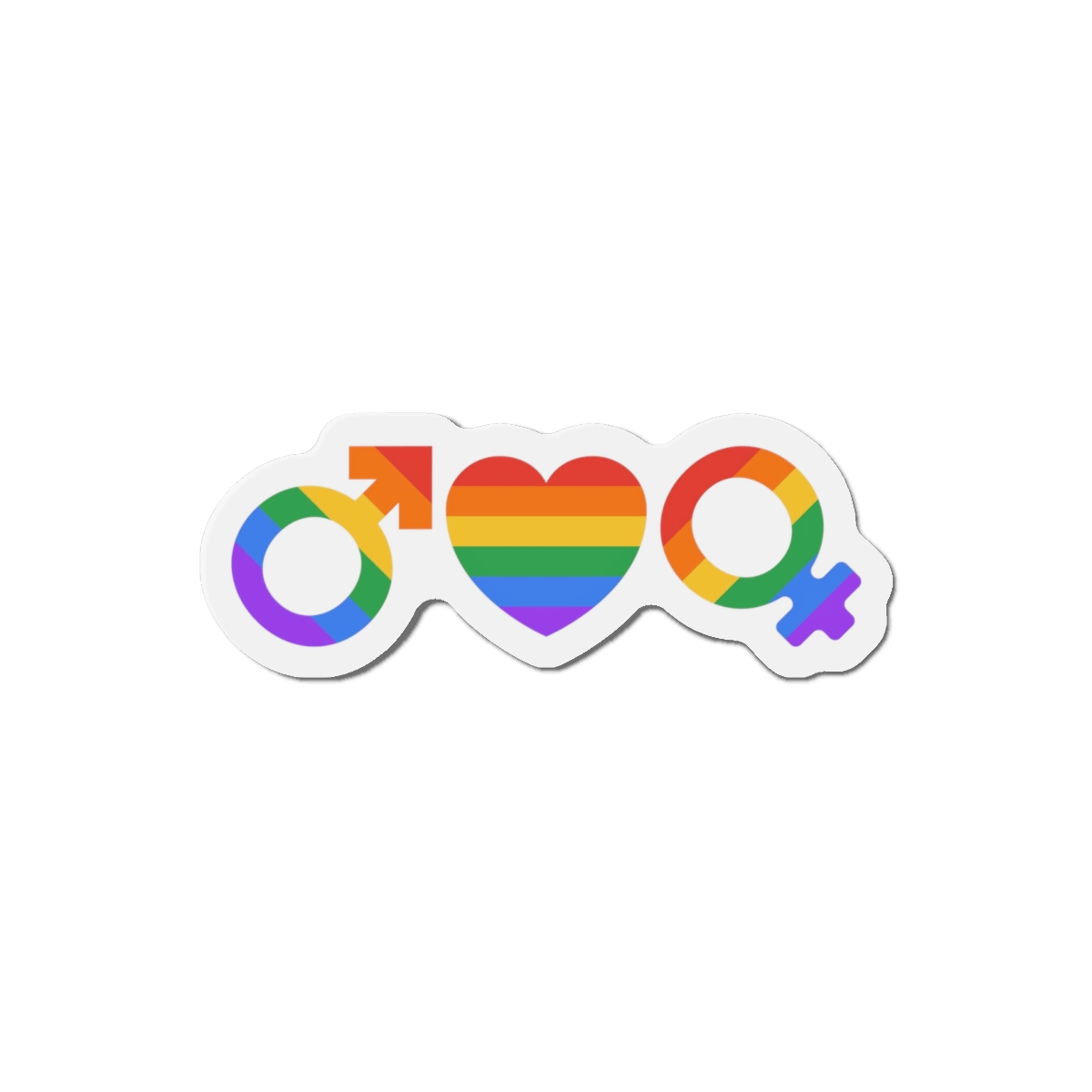 Lgbt Pride Month June Lesbian Gay Bisexual Transgender Lgbtq Flag Rainbow Vector(2) Die Cut Magnets - Image 7