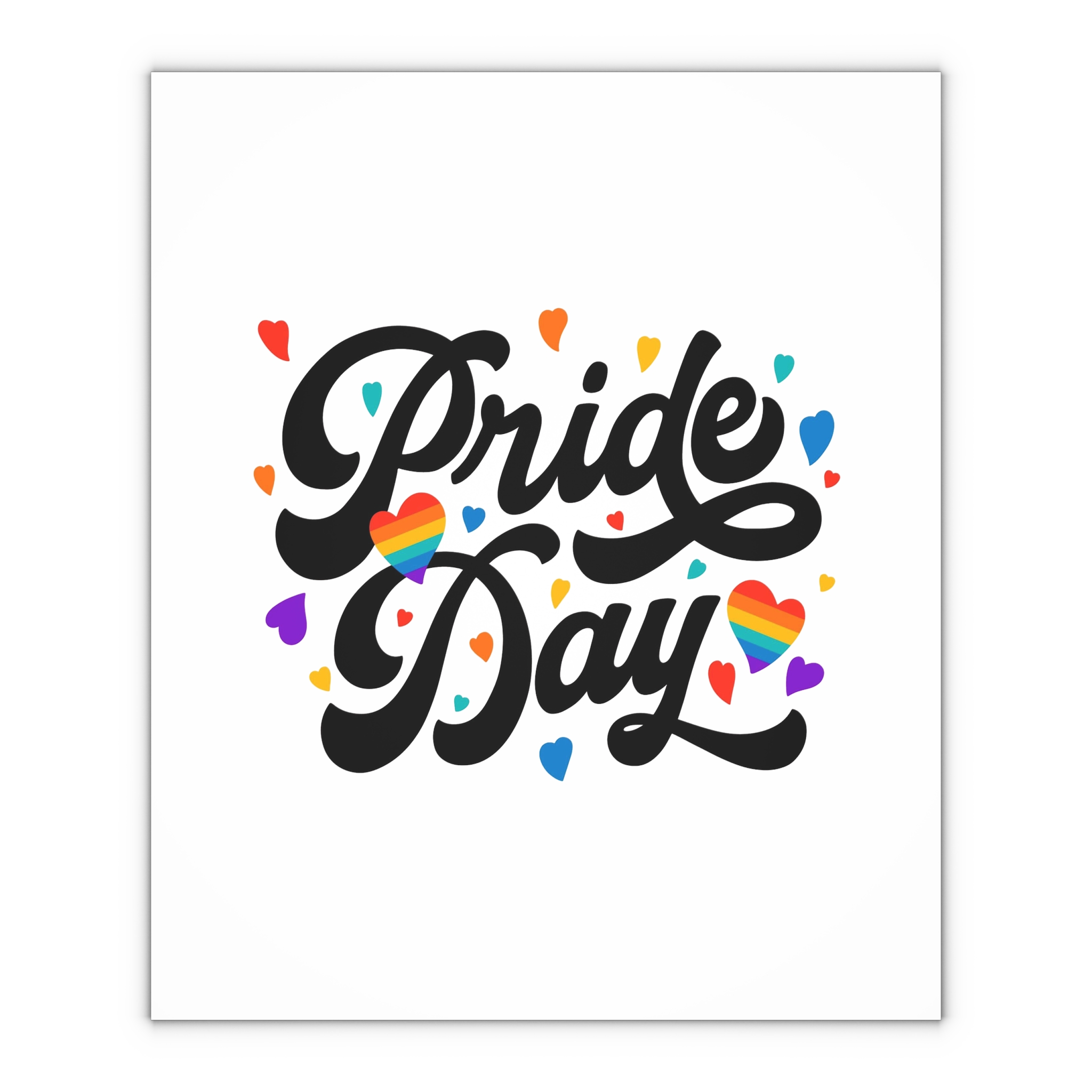 Hand Drawn Pride Day Lettering Gift Wrapping Paper Sheets 1pc - Image 4