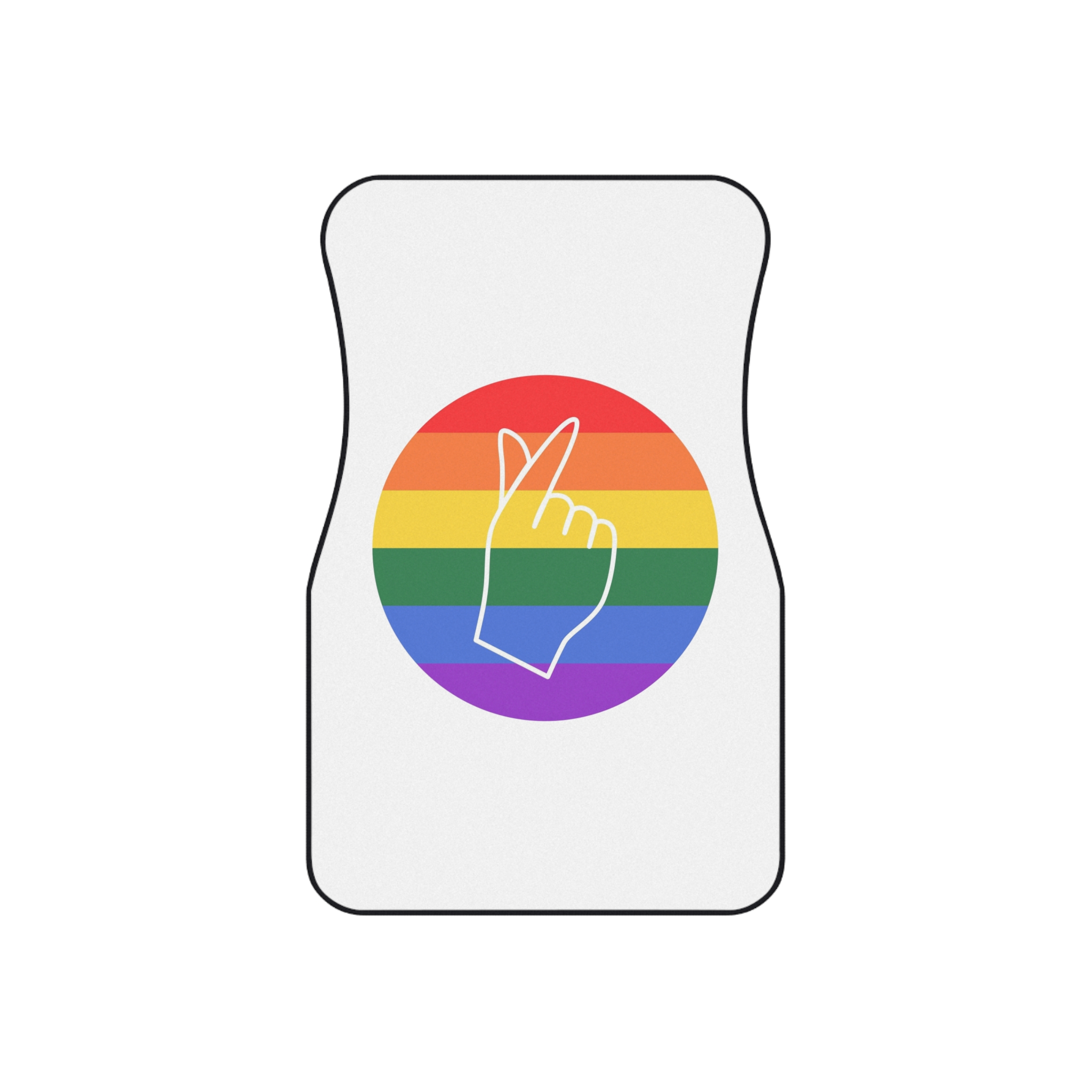 Lgbtq Diversity Rainbow Pride Concept Vector Isolated Illustration Car Mats Set Of 4 - Image 2