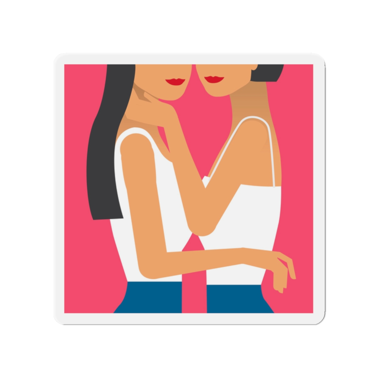 Lesbian Pride Design D1F3BE Die Cut Magnets