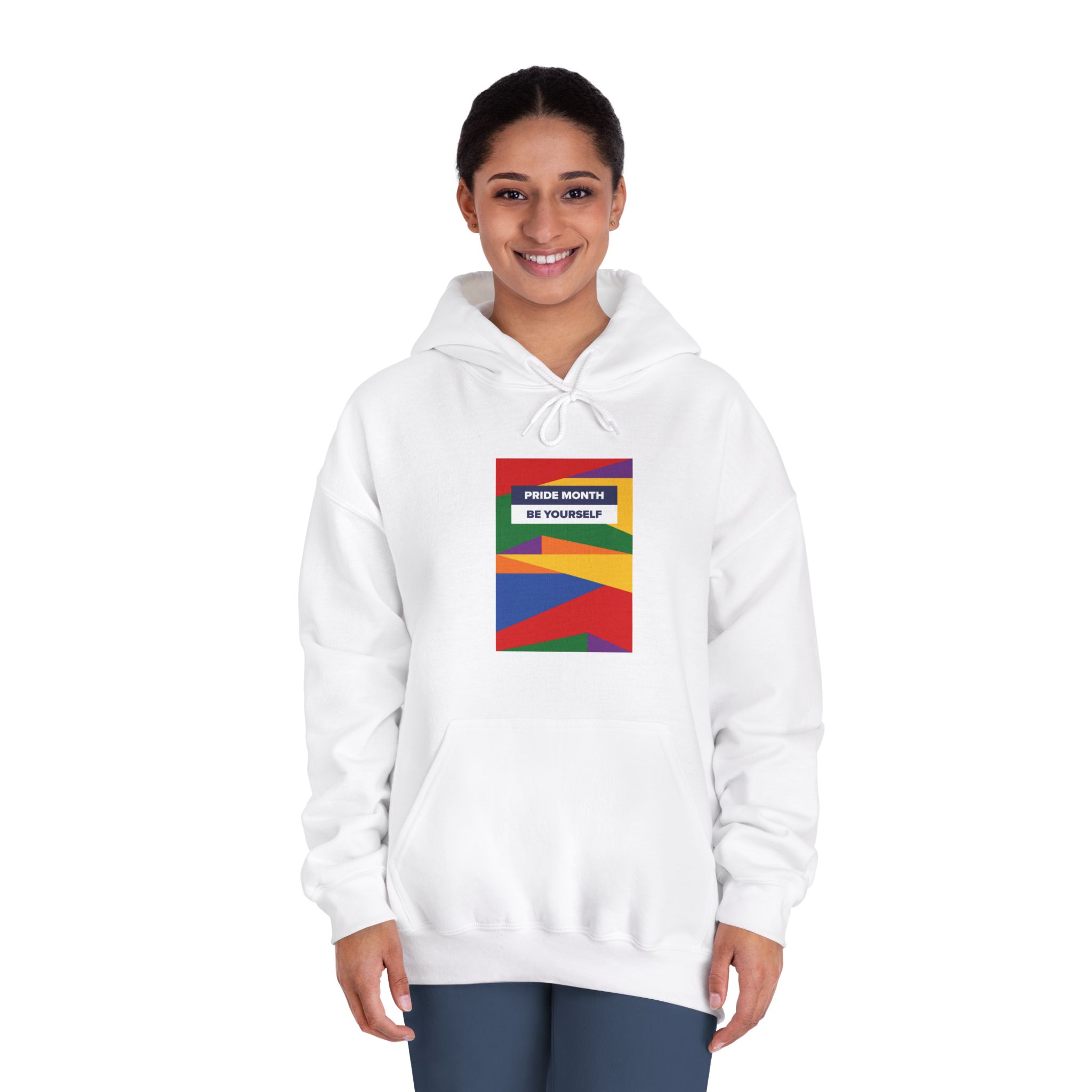 Lgbt Pride Month June Lesbian Gay Bisexual Transgender Lgbtq Flag Rainbow Vector(2) Unisex Dryblend Hooded Sweatshirt - Image 4