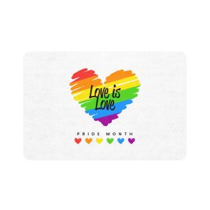 Beautiful Pride Day Flag Concept Pet Food Mat 12x18