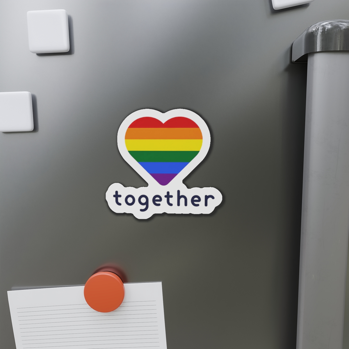 Lgbt Flag With Textlgbt Flag With Text Die Cut Magnets - Image 11