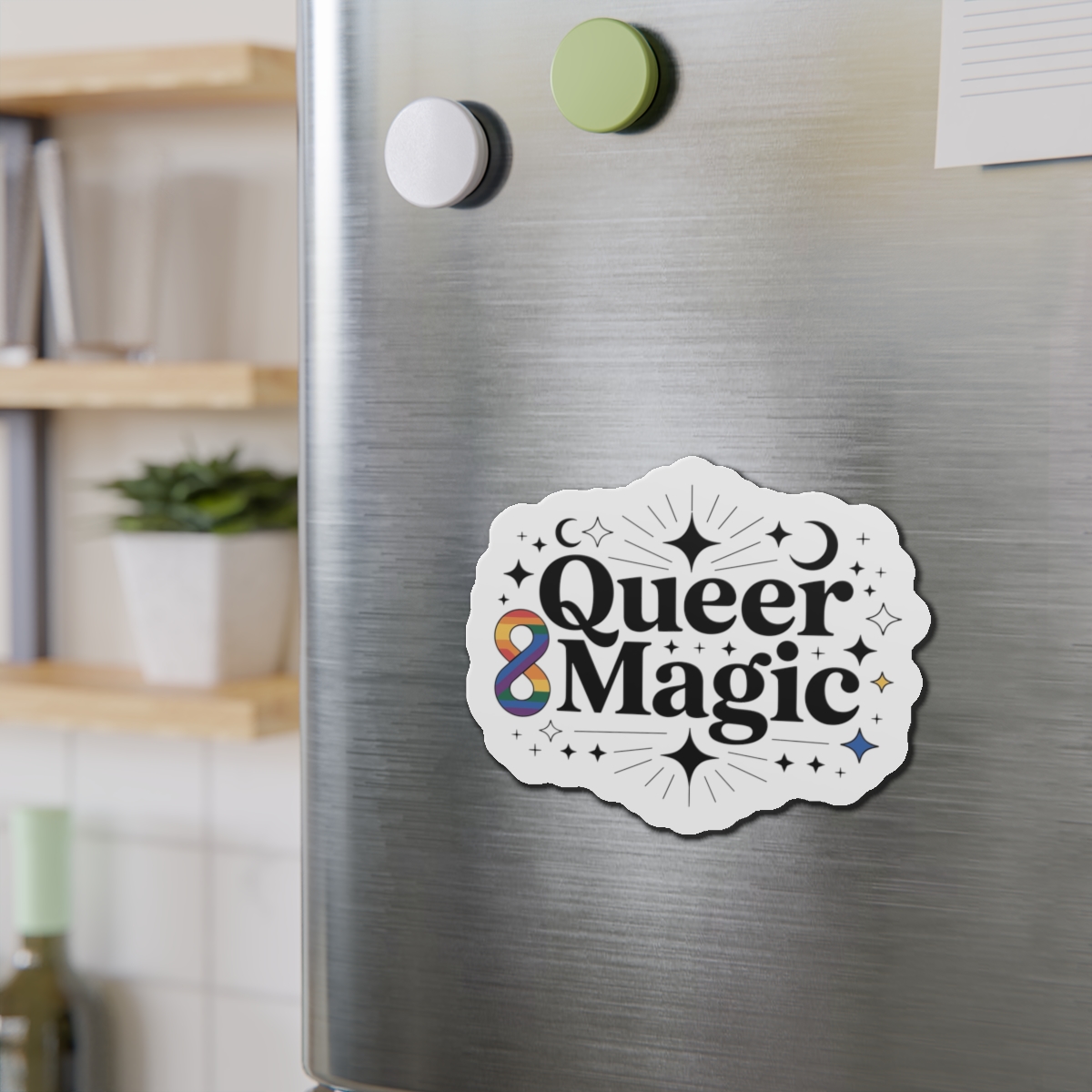Queer Magic T Shirt Design Isolated White Background Die Cut Magnets - Image 15