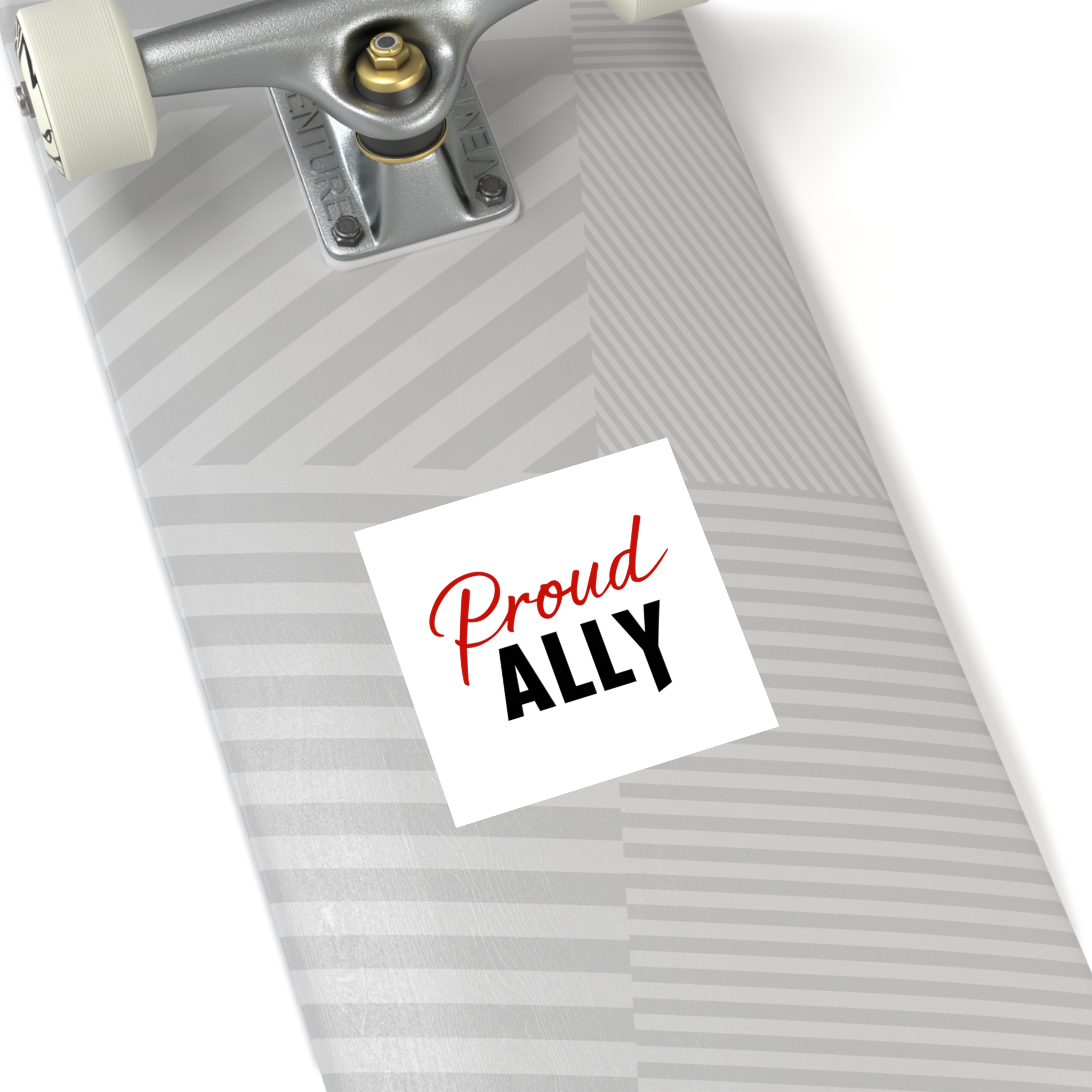 Proud Ally T Shirt Design Isolated White Background Laminate Stickers Square - Image 28