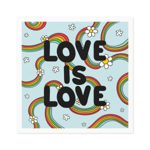 Pride Day Lettering Concept Laminate Stickers Square