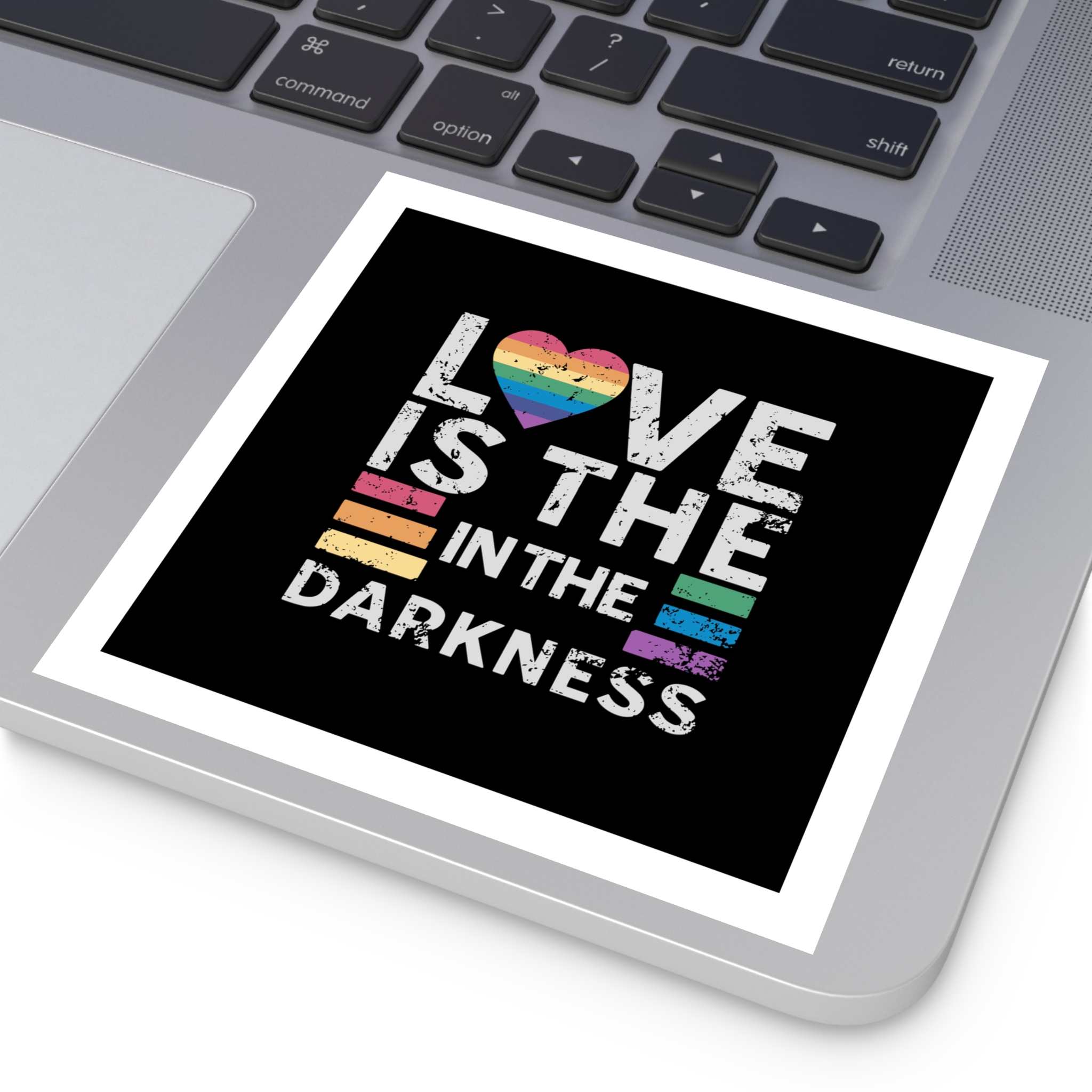 Love Is the In the Darkness Laminate Stickers Square - Image 35
