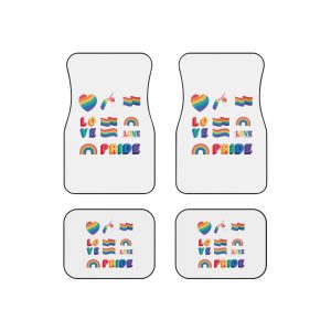 Set Ten Lgbtq Pride Items Car Mats Set Of 4