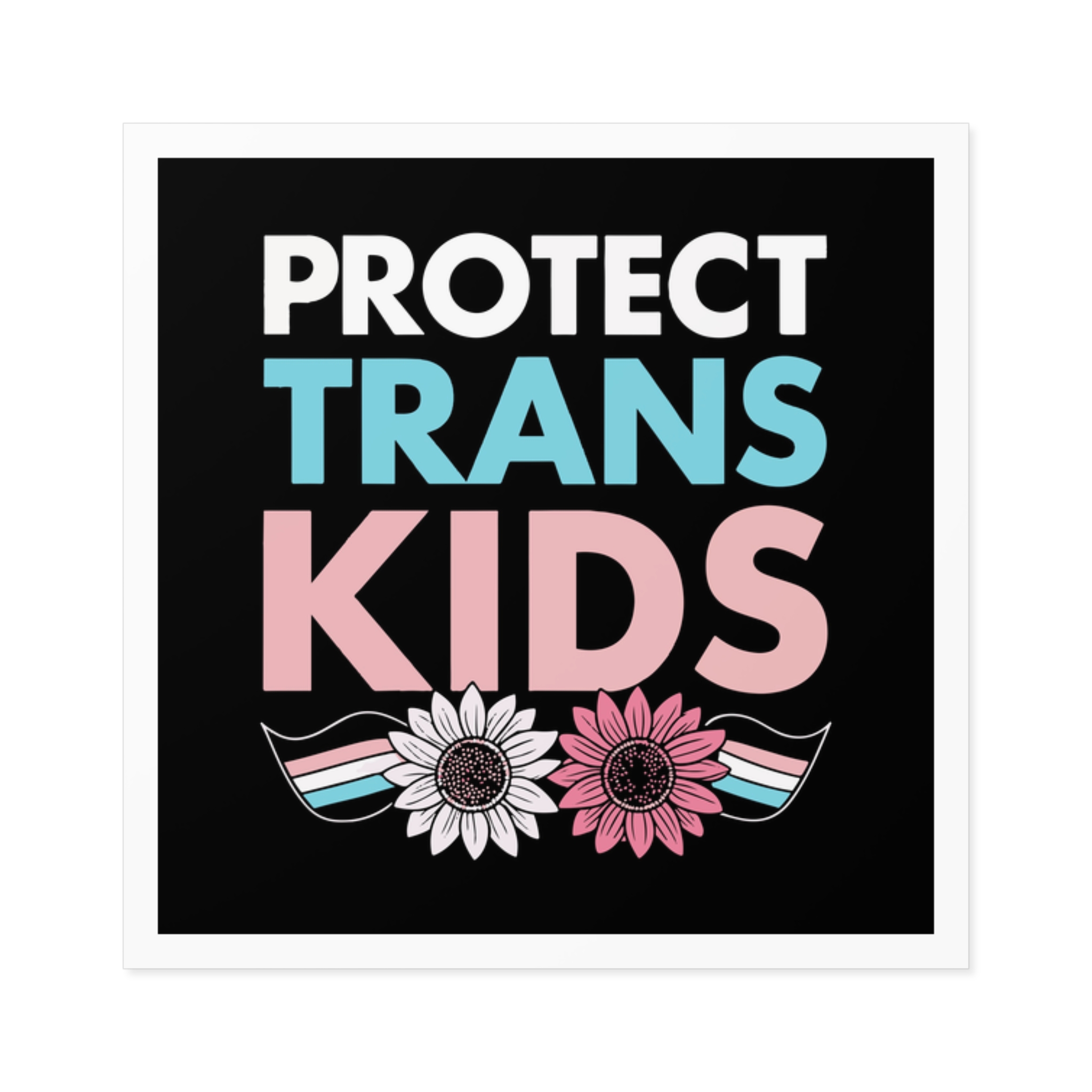 Protect Trans Kids(1) Laminate Stickers Square - Image 13