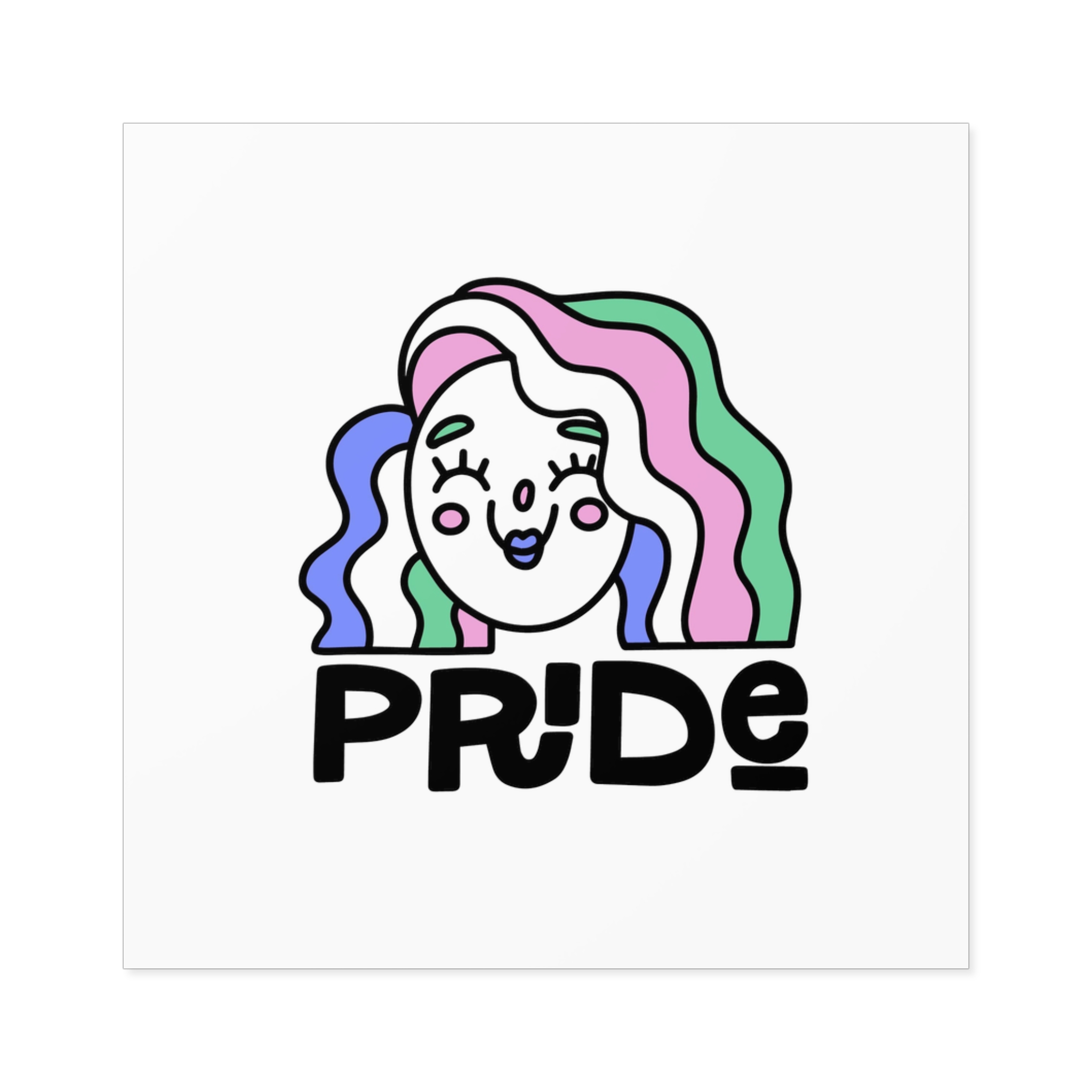 Pride Day Lettering Quote Concept Laminate Stickers Square - Image 69