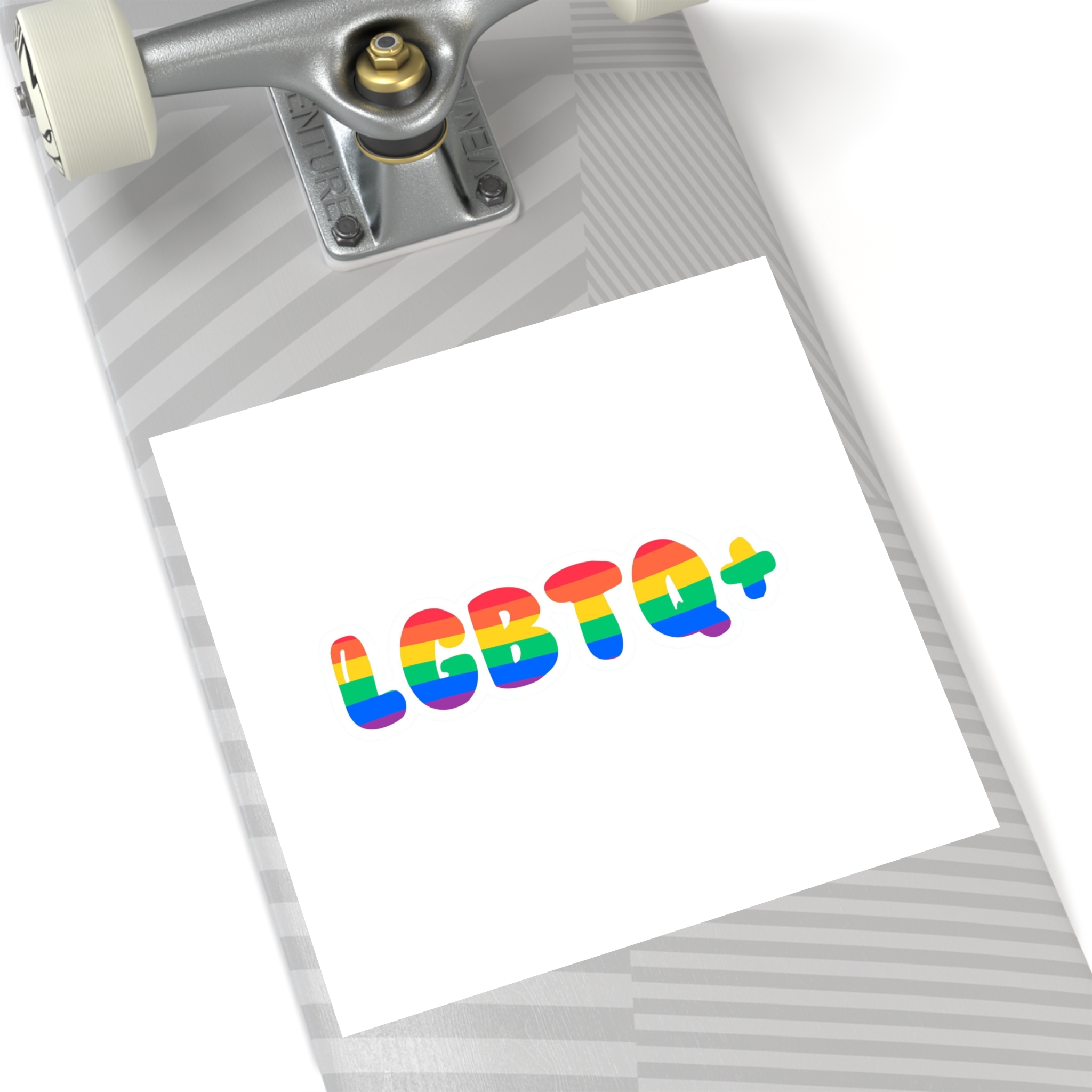 Pride Rainbow Lettering Text Writing Pattern Freedom Love Heart Homo Colors Flag Parade Lgbtq Flag W Laminate Stickers Square - Image 52