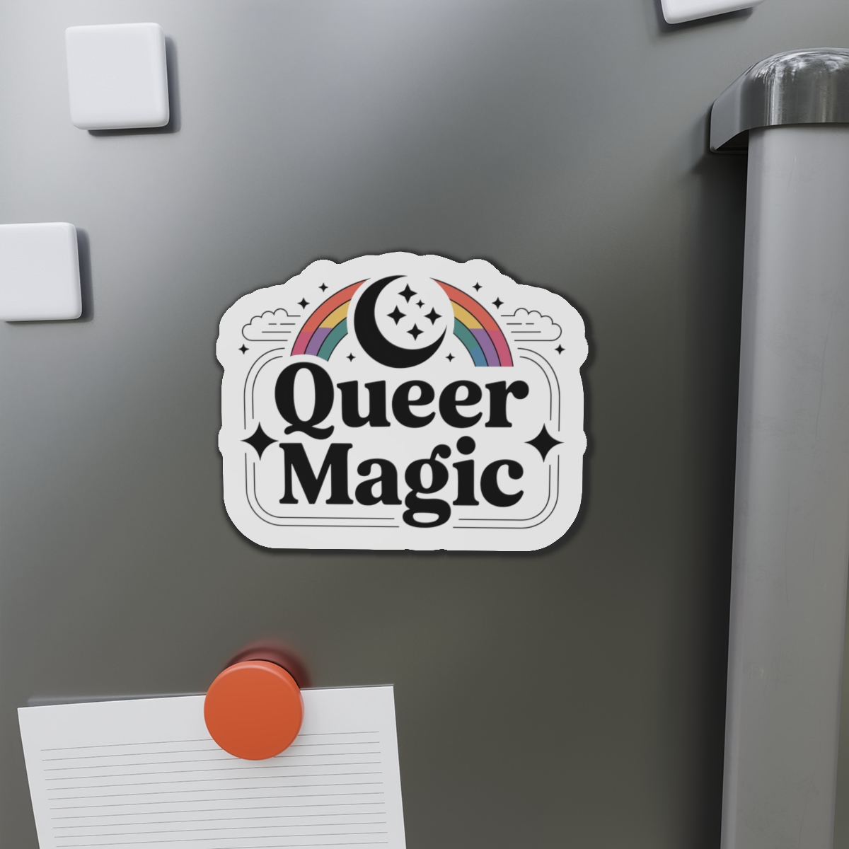 Queer Magic T Shirt Design Isolated White Background 2 Die Cut Magnets - Image 14