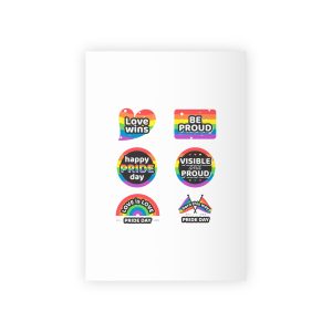 Set Rainbow Pride Labels Gift Wrapping Paper Rolls 1pc