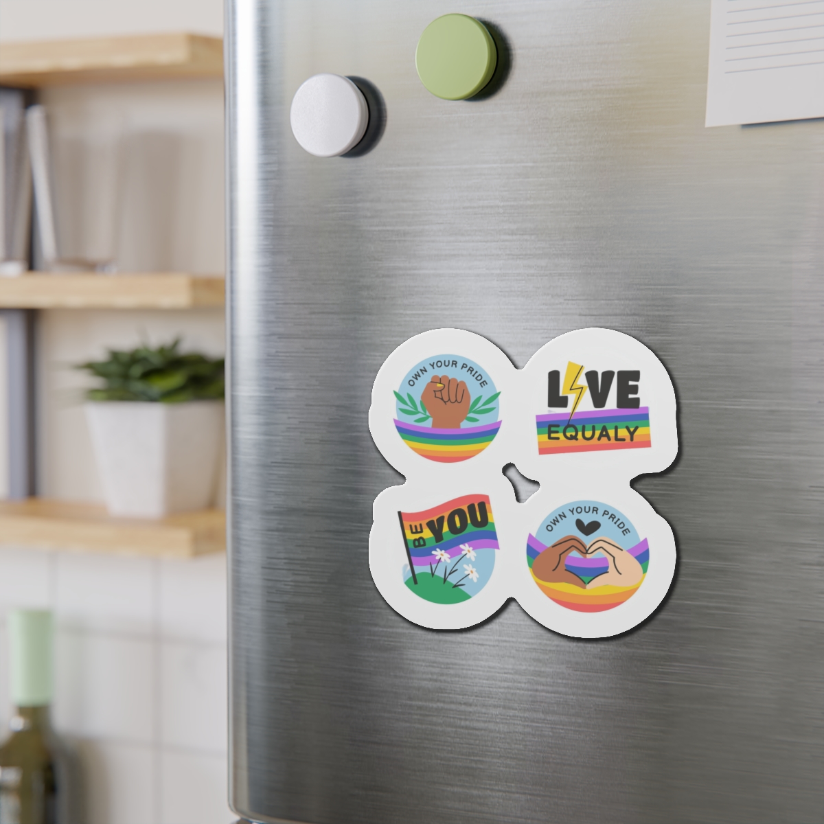 Flat Stickers Collection Lgbtqi Pride Month Celebration(1) Die Cut Magnets - Image 12