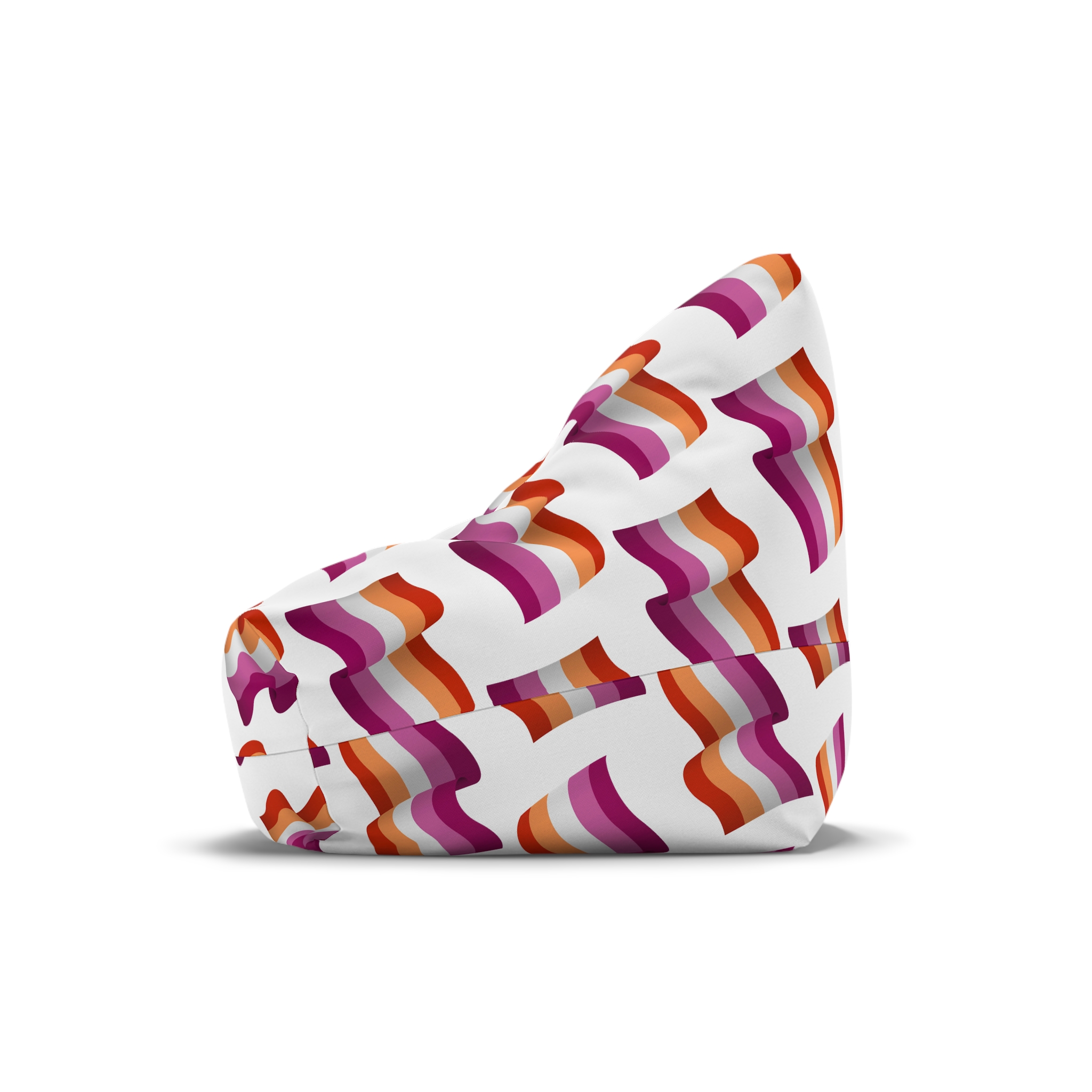 Flag Lesbian Lgbtq Ribbon Style Flag That Conveys Sense Movement Waving Effect Bean Bag Chair Cover - Image 4