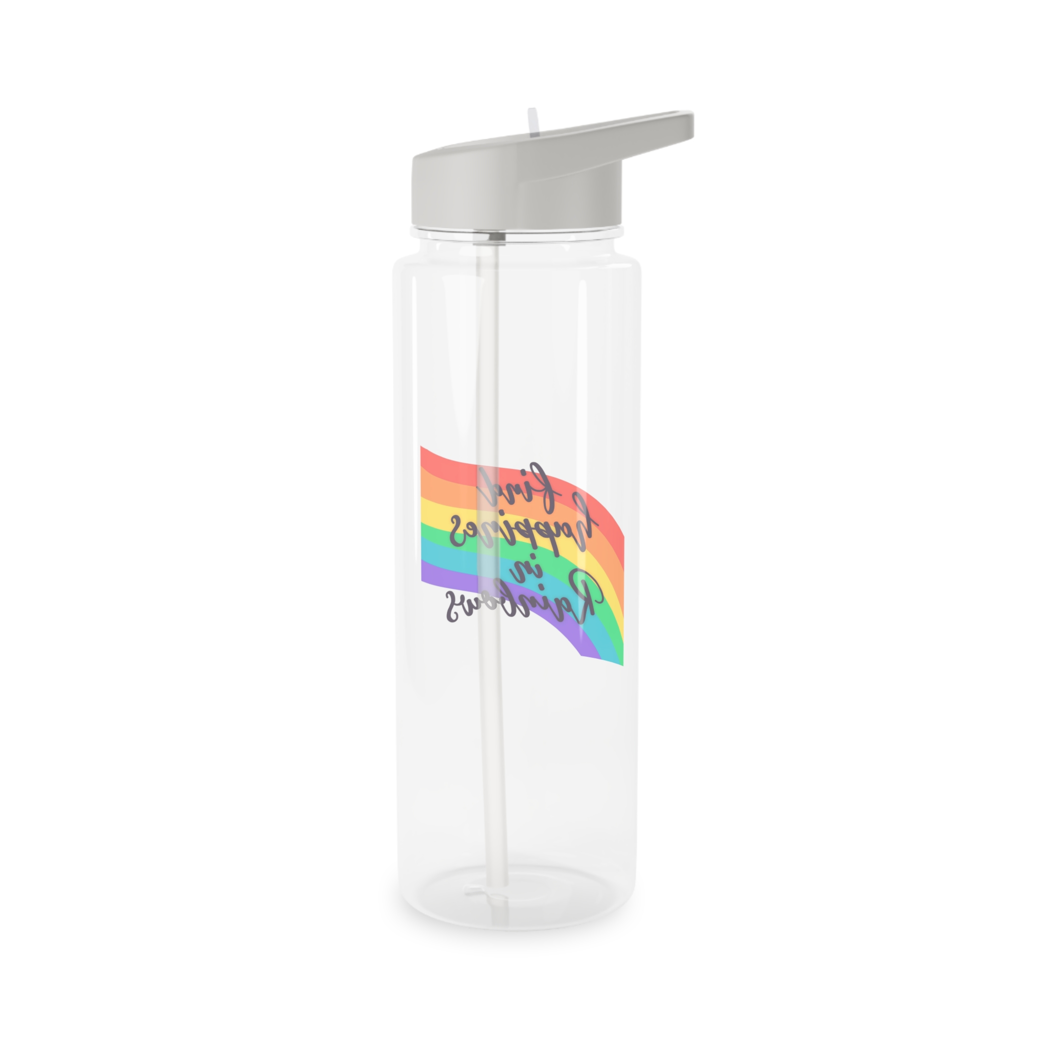 Pride Day Lettering With Rainbow Colors Tritan Water Bottle - Image 6