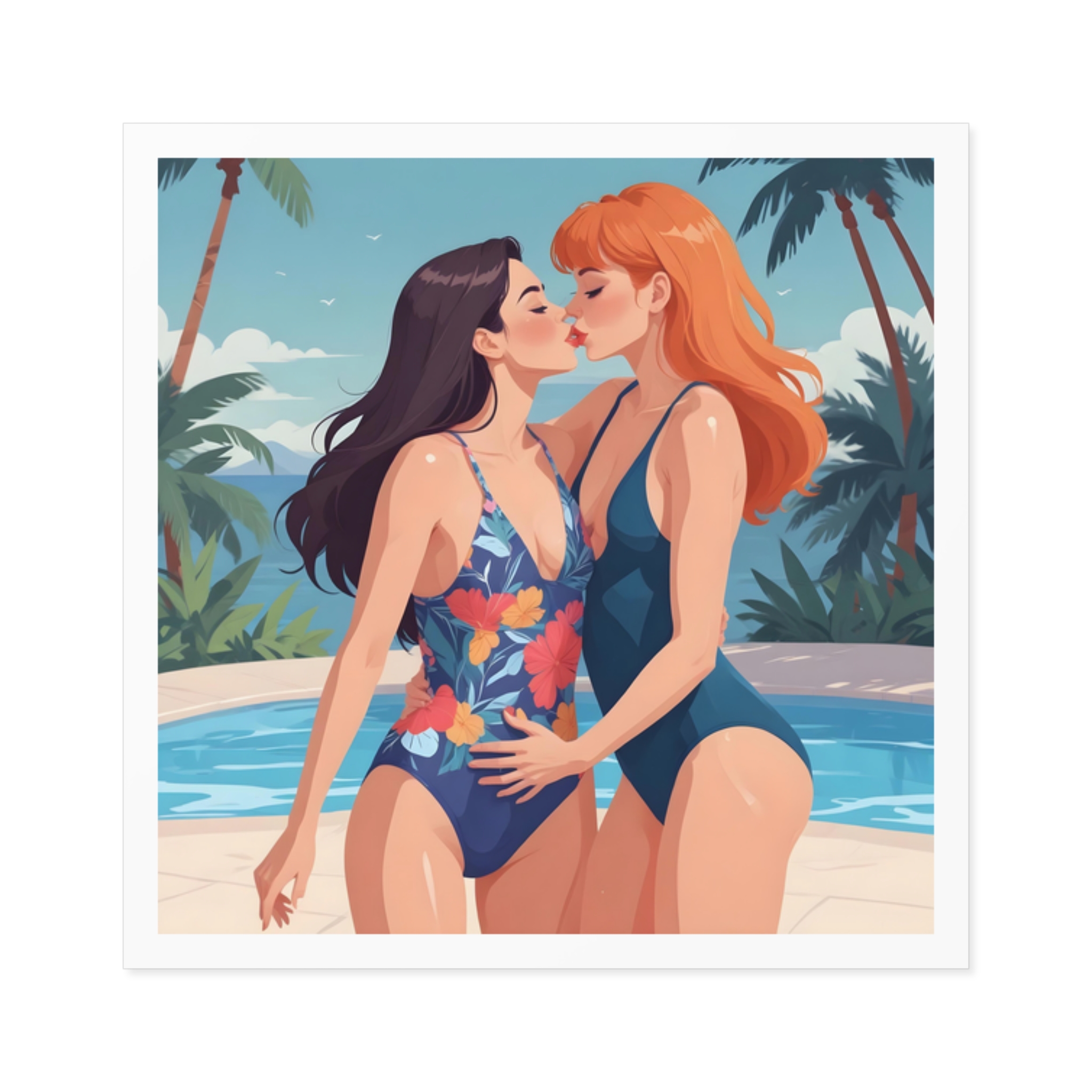 Lesbian Pride Design 9A4265 Laminate Stickers Square - Image 5