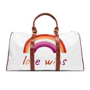 Colorful Rainbow Shape Lesbian Pride Flag Happy Pride Day Lgbtqia Community Pride Month Vector Hand Drawn Doodle Posters Stickers Logo Cards(2) Waterproof Travel Bag