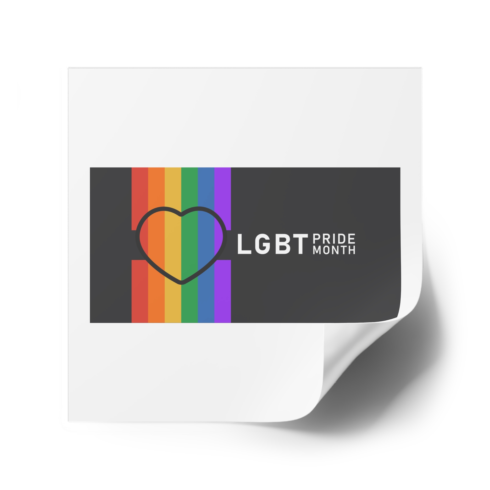 Pride Day Lgbtq Bg Laminate Stickers Square - Image 74
