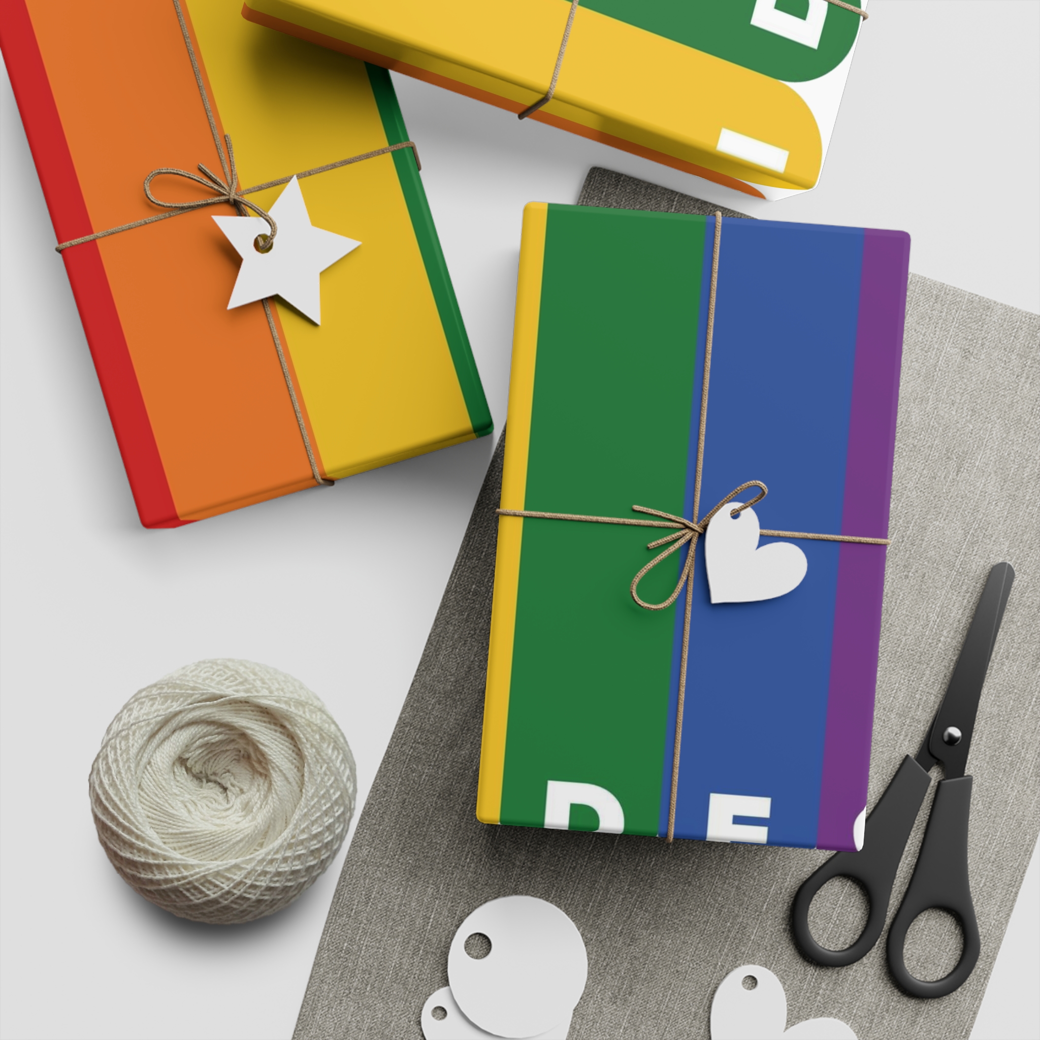 Lgbt Pride Month June Lesbian Gay Bisexual Transgender Lgbtq Flag Rainbow Vector Gift Wrapping Paper Sheets 1pc - Image 2
